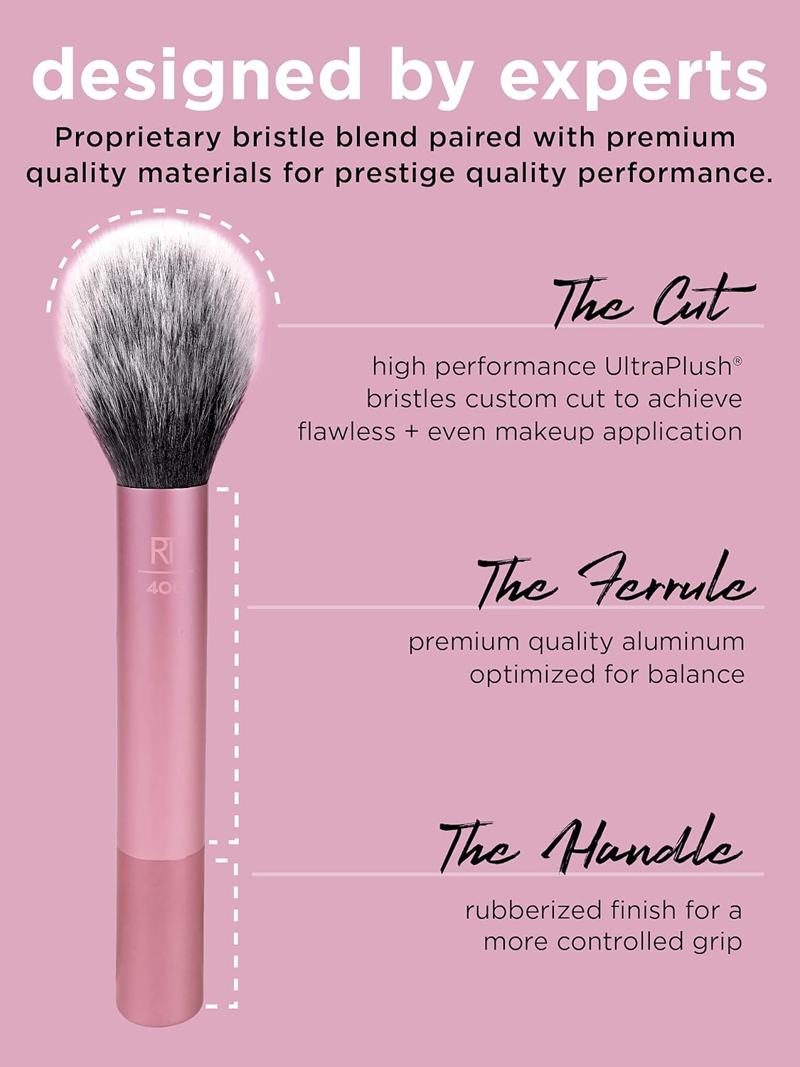 Real Techniques Travel Essentials Makeup Brush Kit, Makeup Brushes, Perfect For On The Go, Multicolored, Vegan Synthetic Makeup Brush Bristles, 4 Piece Set - Image 5