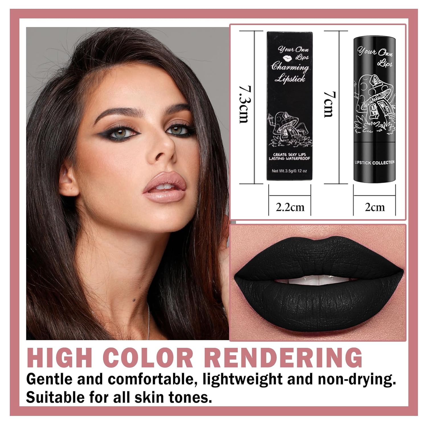 Matte Nude Lipstick Lip Gloss Non-Stick Cup Velvet Lip Stain Long Lasting Matte Lipstick for Women Lip Makeup-03 Light Pink - Image 5