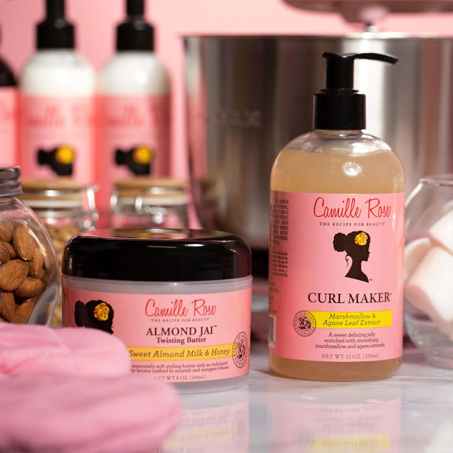 Camille Rose Almond Jai Twisting Hair Styling Butter, with Aloe and Honey, to Soften Smooth and Moisturize, for All Hair Types, 8 oz - Image 7