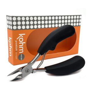 Kohm Toenail Clippers | Extra-Wide Blade & Non-Slip Grip for Thick, Ingrown & Fungal Nails | Heavy Duty Nail Cutter for Seniors, Men, Women & Pets