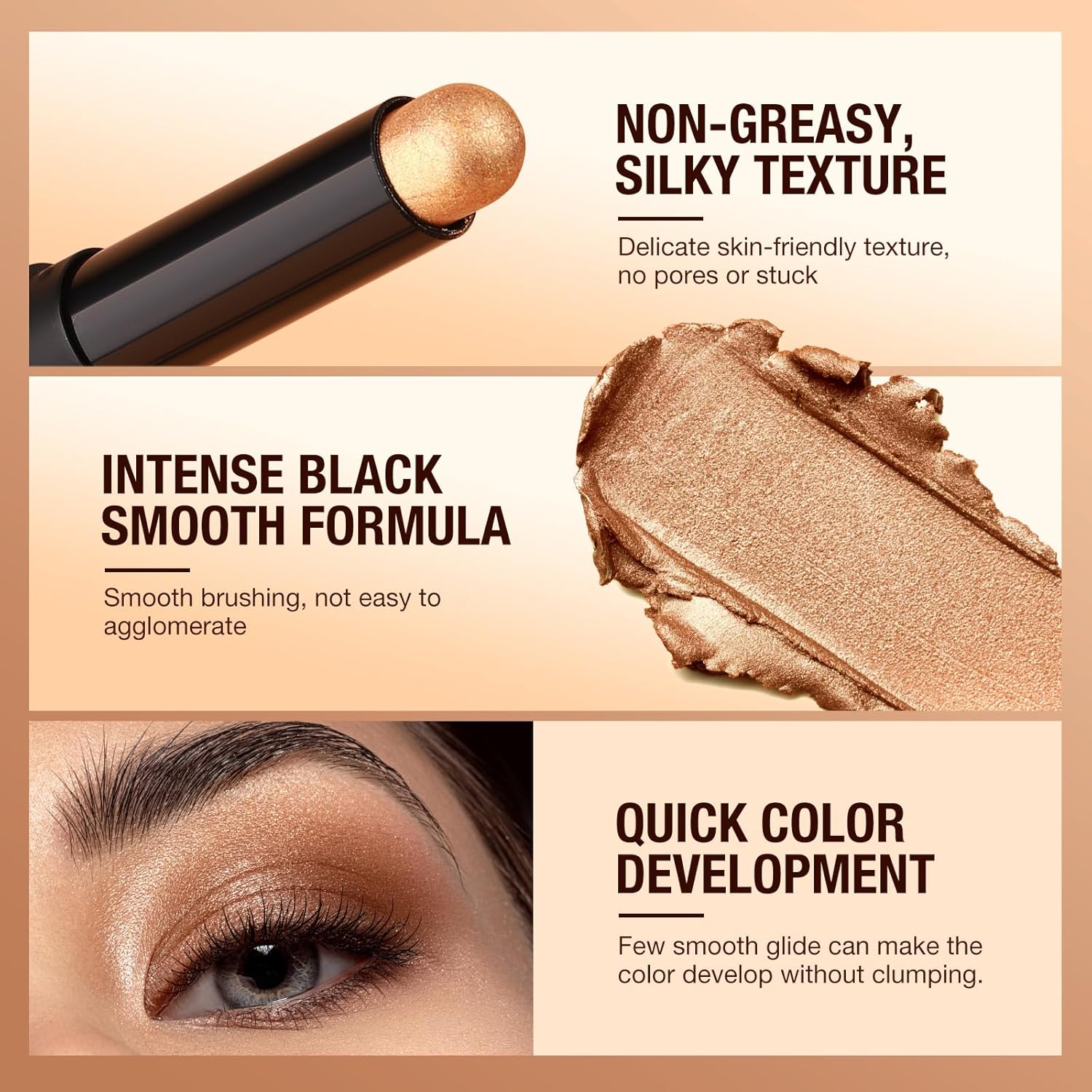 Jolilab Eyeshadow Stick Set, 8 Colors Matte Professional Bright-Colored Contouring and Highlight Eyeshadow Stick, Cream Waterproof Long Lasting High Pigmented Eye Shadow. (8, EYESHADOW B) - Image 6