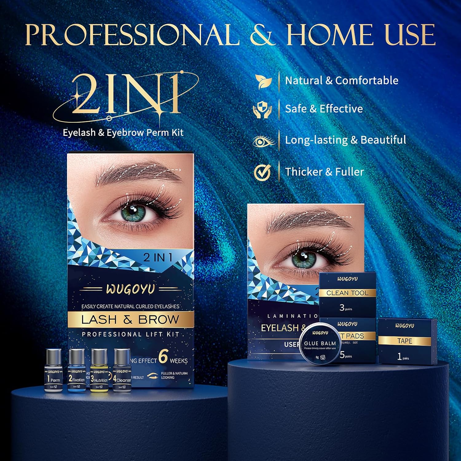 Lash Lift Kit, Eyebrow Lamination Kit, Eyelash Perm Kit, Professional Eyelash & Brow 2 in 1 Perm Kit, 2025 Eyelash Lift Kit Glue Upgraded Version Lasting Effect 6 Weeks, Suitable for Salon & Home Use - Image 5