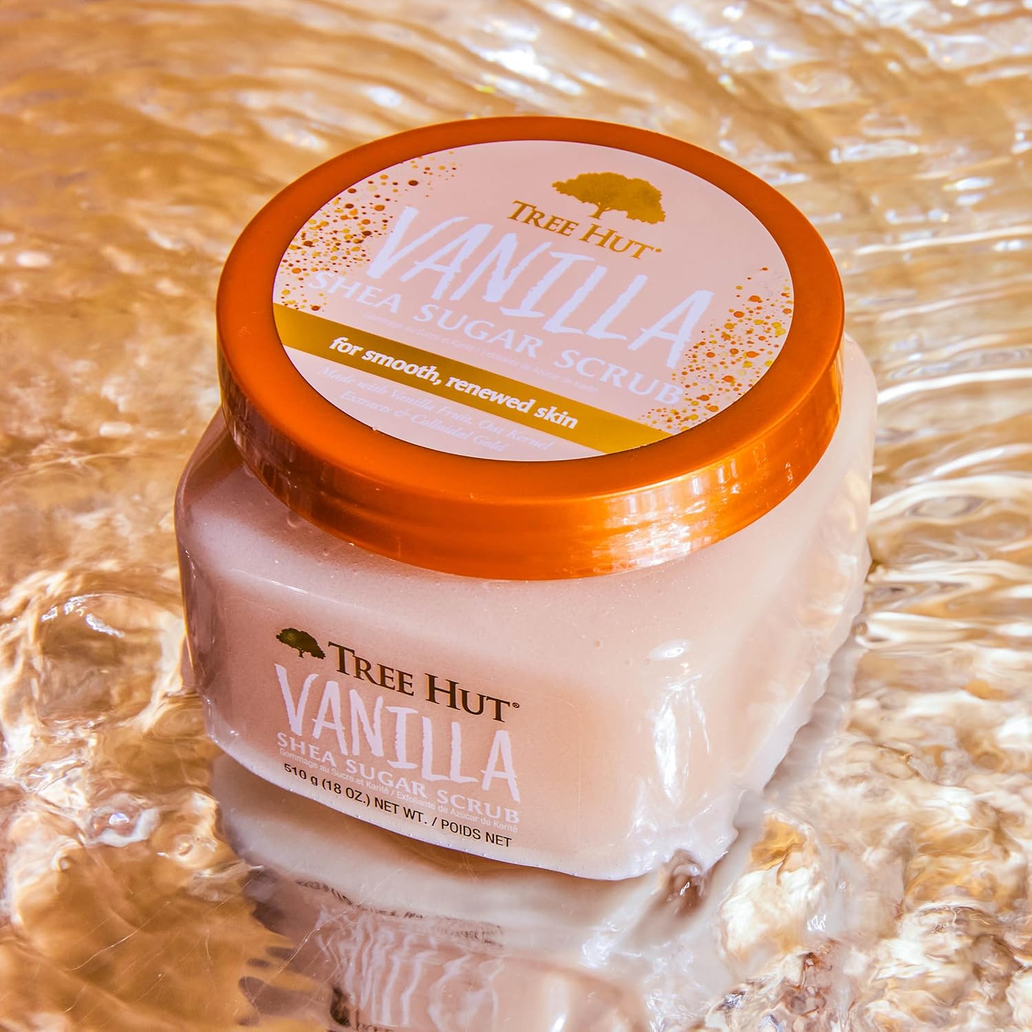 Tree Hut Vanilla Shea Sugar Exfoliating & Hydrating Body Scrub, 18 oz - Image 4