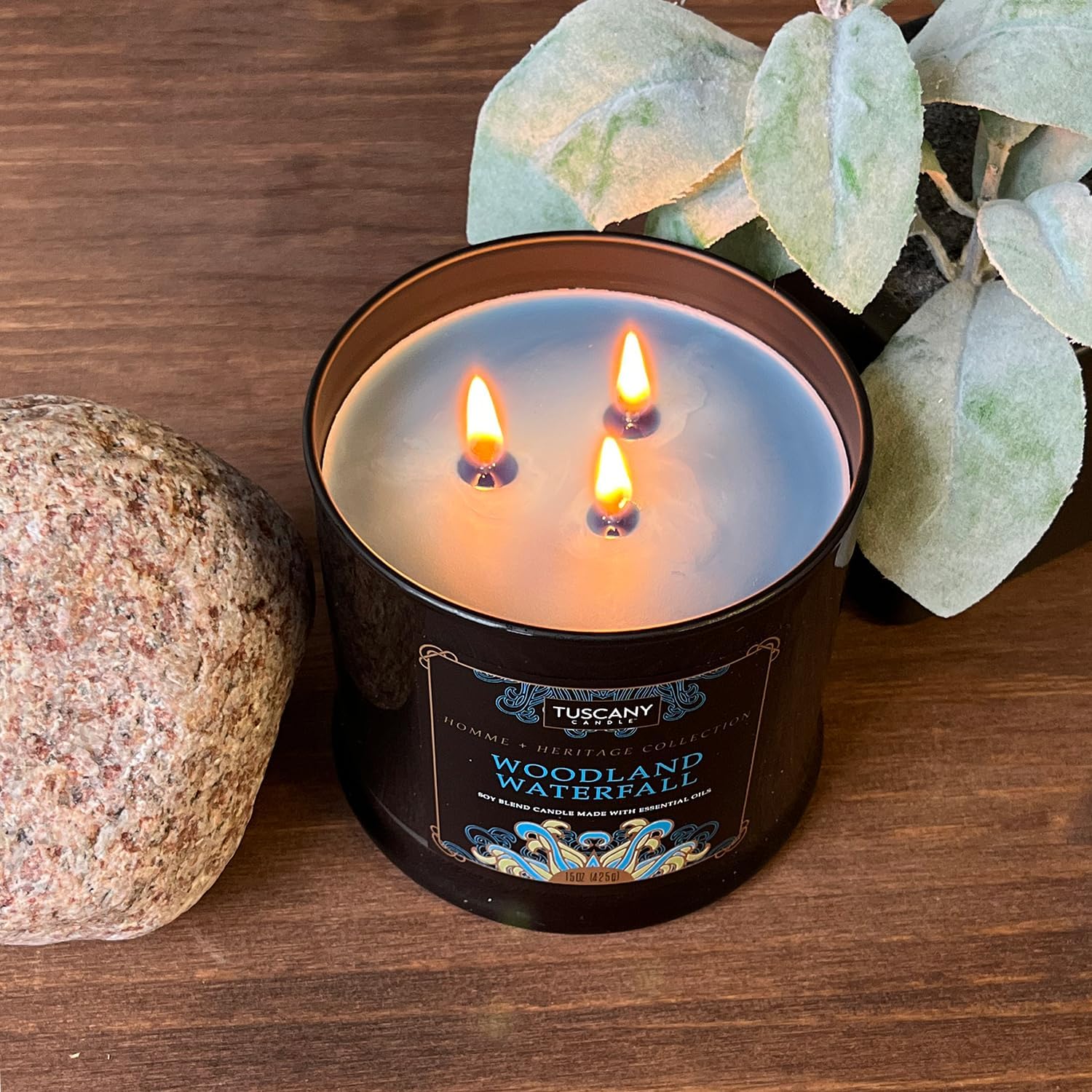 Tuscany Candle Woodland Waterfall Scented Jar Candle, 15 oz - Image 4