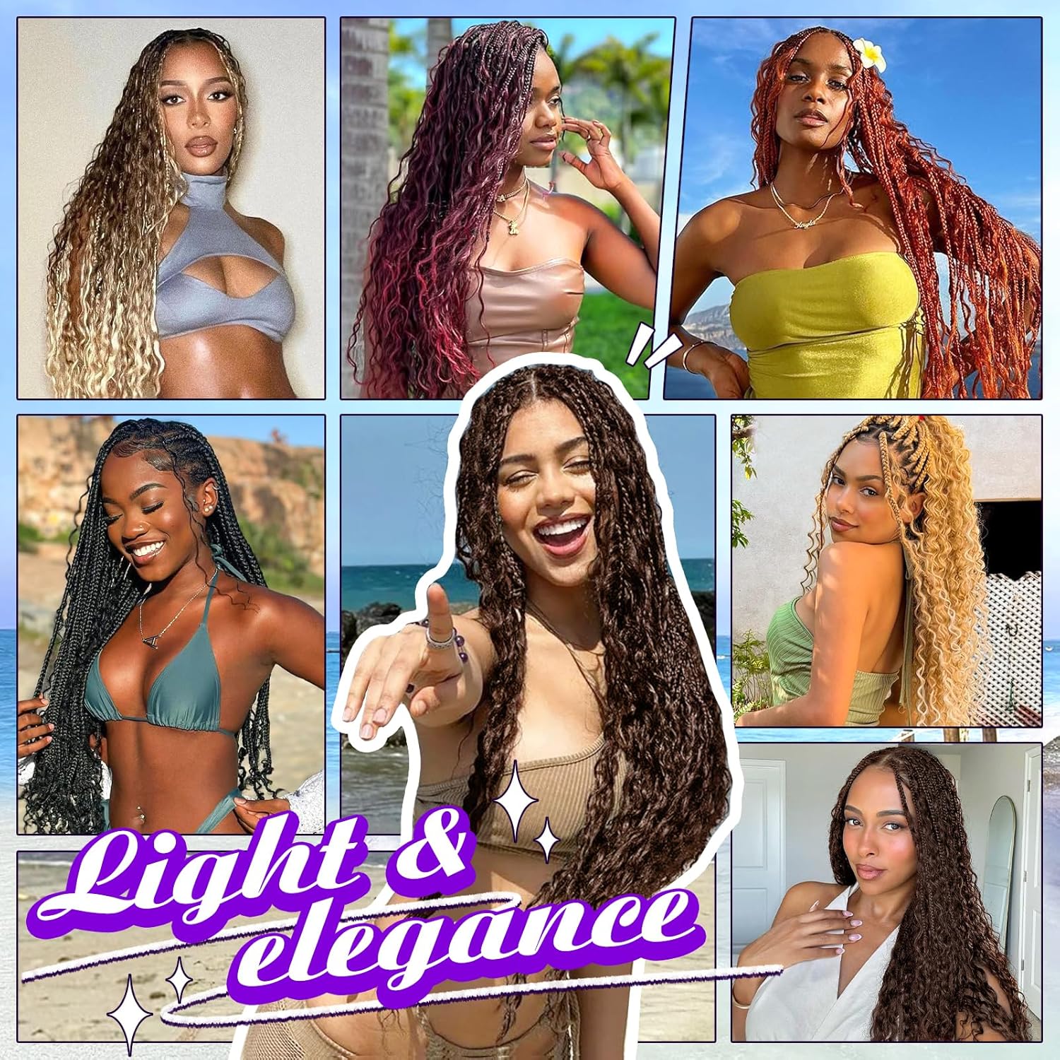 Human Braiding Hair for Boho Braids 110g Deep Wave Boho Bulk Human Hair for Braiding Knotless 12A Wet and Wavy Bohemian 3 No Weft Bundles/Pack Curly Braids Honey Blonde 18 Inch - Image 6