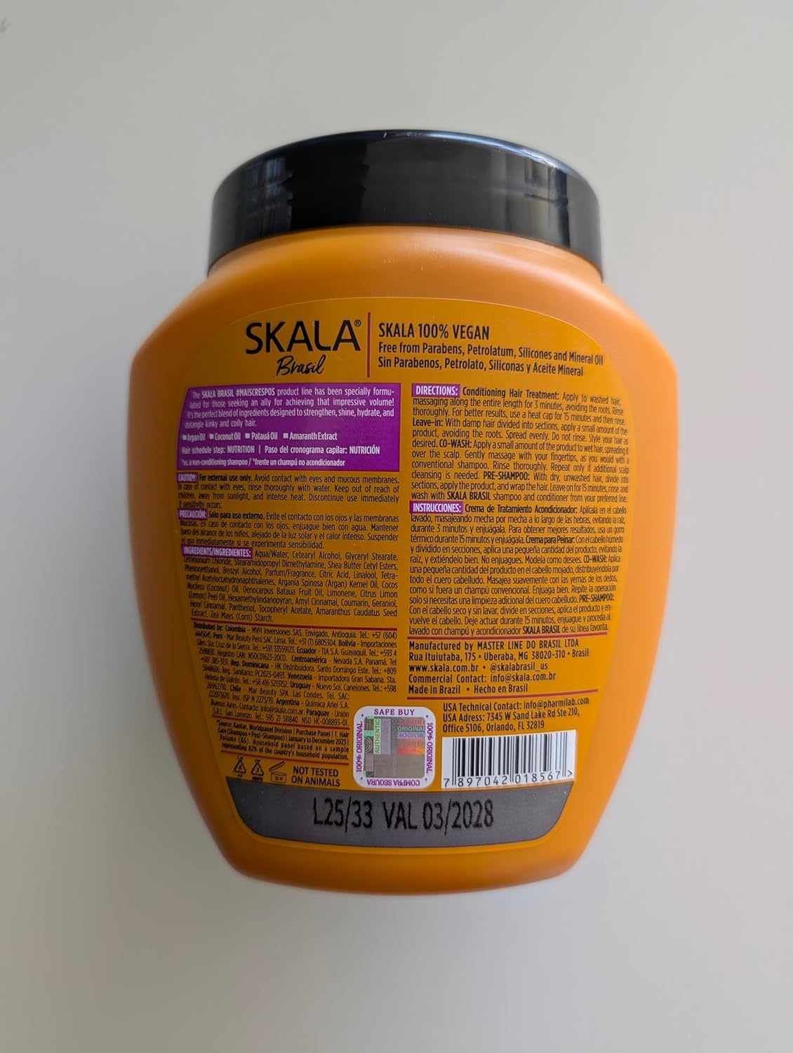 SKALA Mais Crespos Super Curly Hair Type 4ABC - Hydrate , Eliminate Frizz 2 IN 1 Conditioning Treatment Cream and Cream To Comb 35.2oz - Image 7