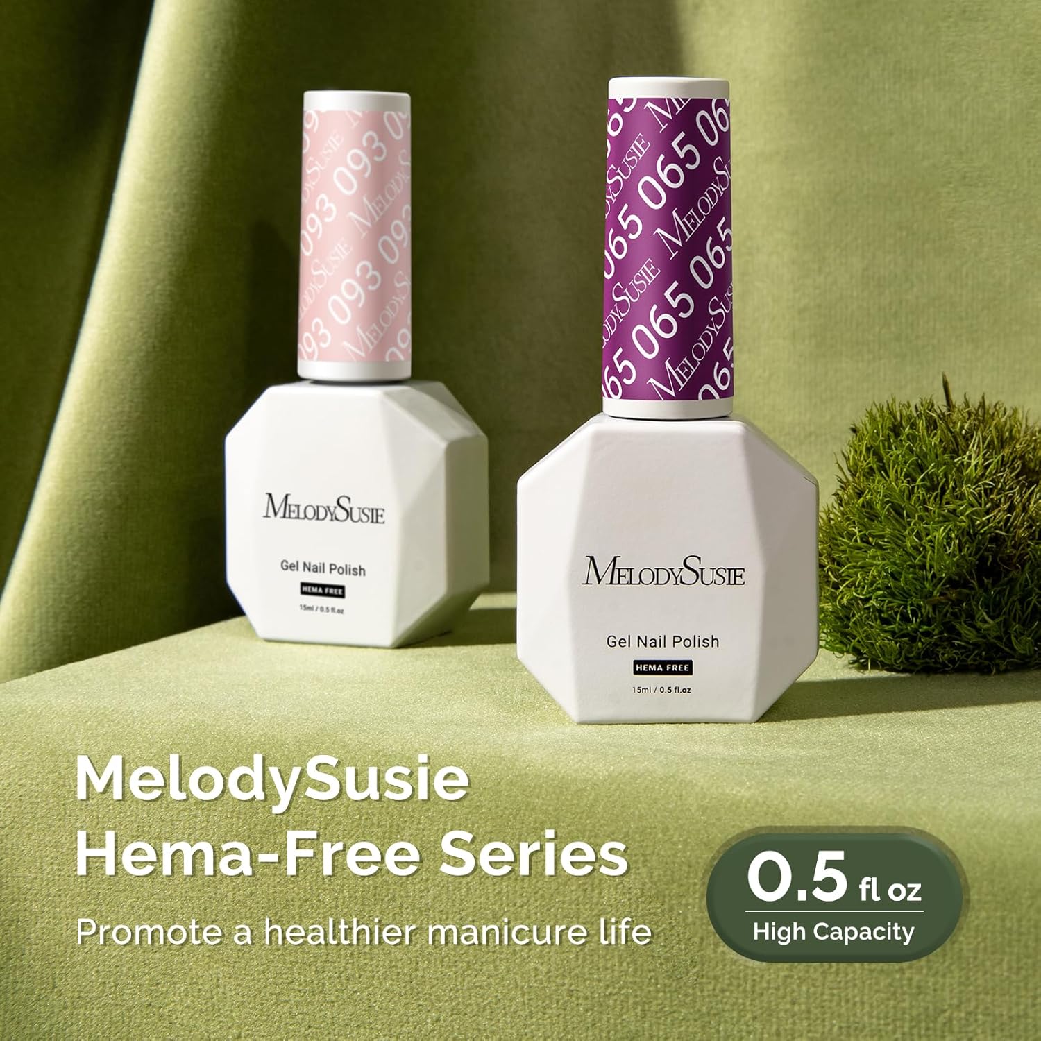 MelodySusie Hema Free Gel Nail Polish, 0.5 Fl Oz Thick Dark Purple Gel Polish, Non Toxic, Long Lasting, Soak Off UV Nail Polish, Manicure Nail Design Salon DIY Nail Art at Home 065 - Image 7