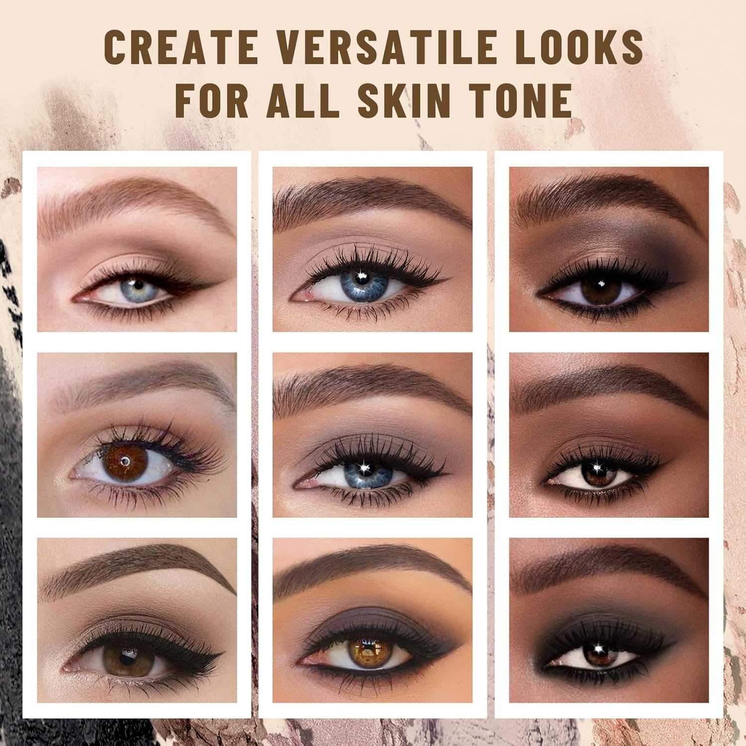 6 Colors Mini Naked Eyeshadow Makeup Palette with Brush Neutral Nude Smoky Eye Shadow Taupe & Brown Matte Make Up Pallet with Mirror Highly Pigmented Long Lasting Waterproof Travel Size Gift Kit - Image 3