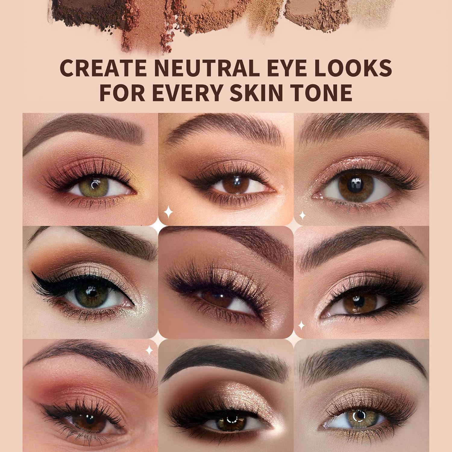 docolor Neutral Eyeshadow Palette 9 Colors Nude Brown Eyeshadow Palette Eye Shadow Palette Makeup Palettes with Velvety and Silky Finishes Highly Pigmented Mattes Shimmers Glitter Eye Makeup Palettes - Image 5