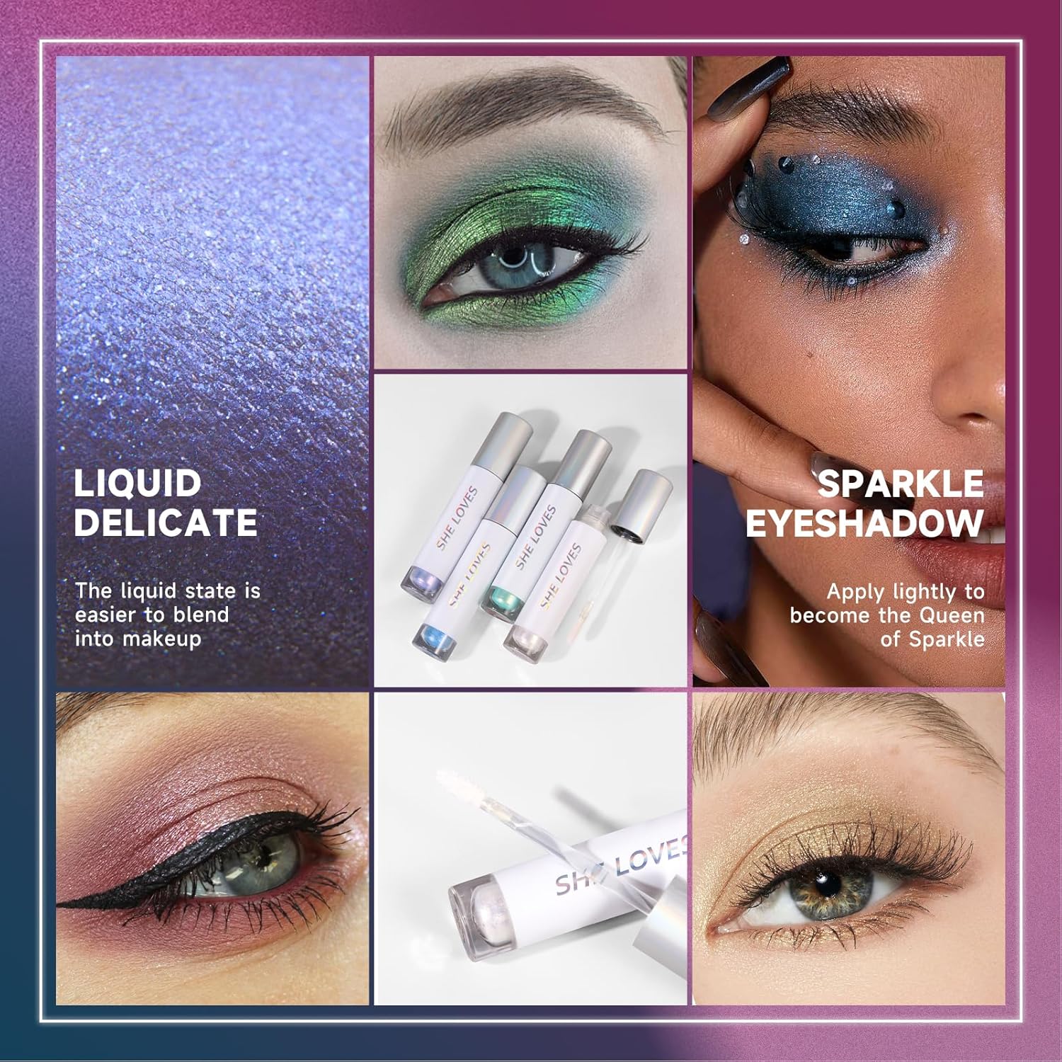 Glitter Eyeshadow, Makeup for Eyes Liquid Metallic Chameleon Sparkle Glow Light Colors, Highly Pigmented, Waterproof Long Lasting, Sequins Highlight Lying Silkworm Eye Cheek Brightening Liquid Eye Shadow (#07) - Image 4