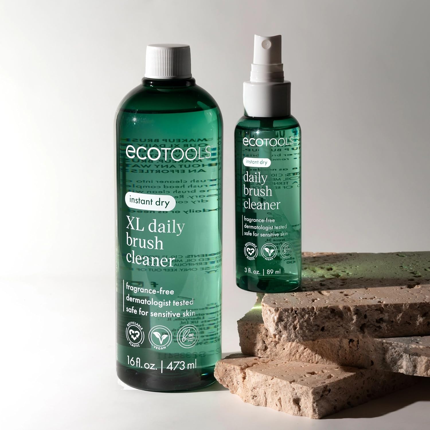 EcoTools Daily Makeup Brush Cleanser Spray, Quick Drying, Fragrance Free & Dermatologist Tested, Travel Size, TSA Approved, Cruelty-Free & Vegan 3 fl oz./89 ml. Bottle - Image 8