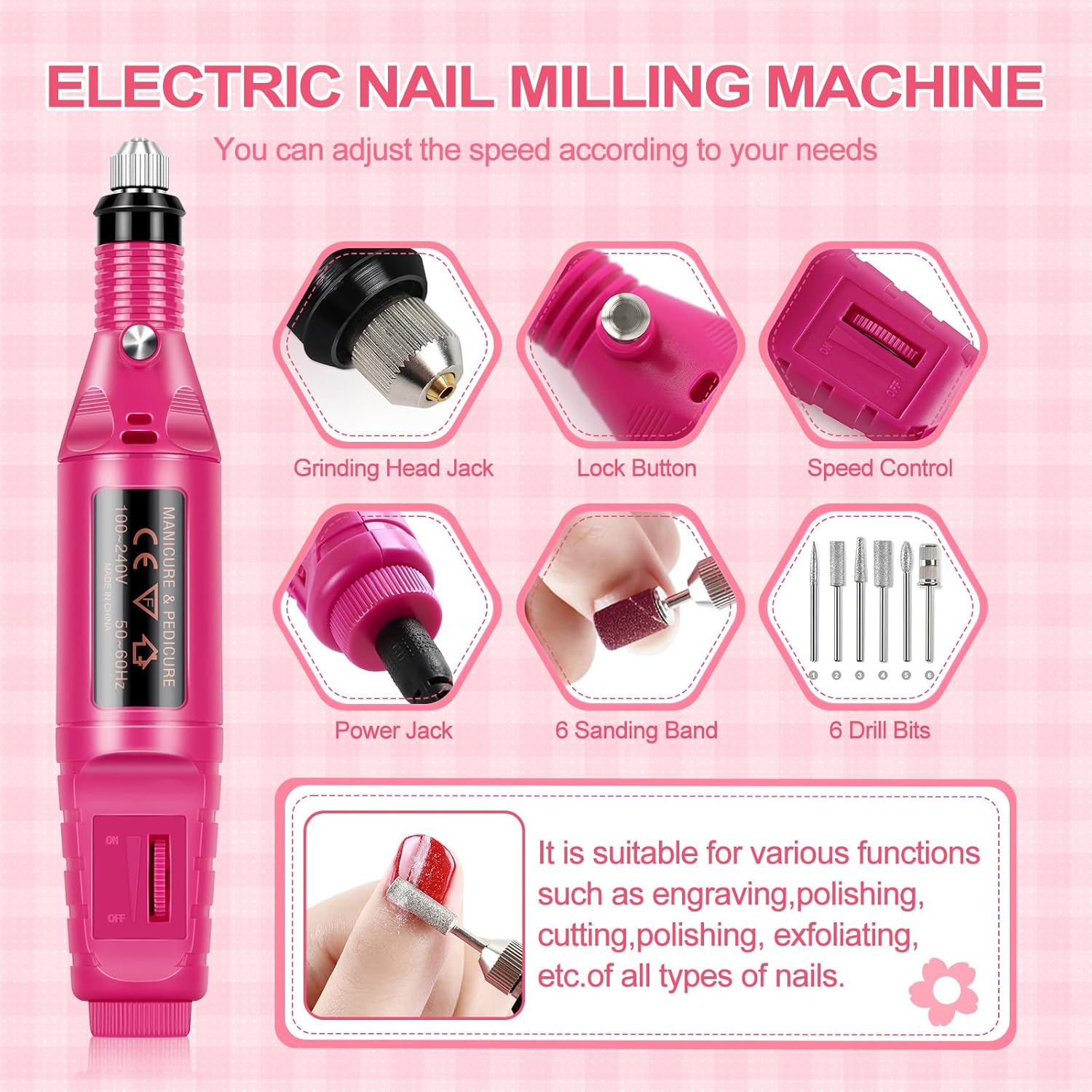 PEACECOLOR 53PCS Gel Nail Polish Kit with U V Light and Drill 35 Colors Gel Polish Nail Kit All Season Soak Off Polish Set with Matte Glitter Glossy Top Coat Manicure Tools DIY Home Women - Image 5