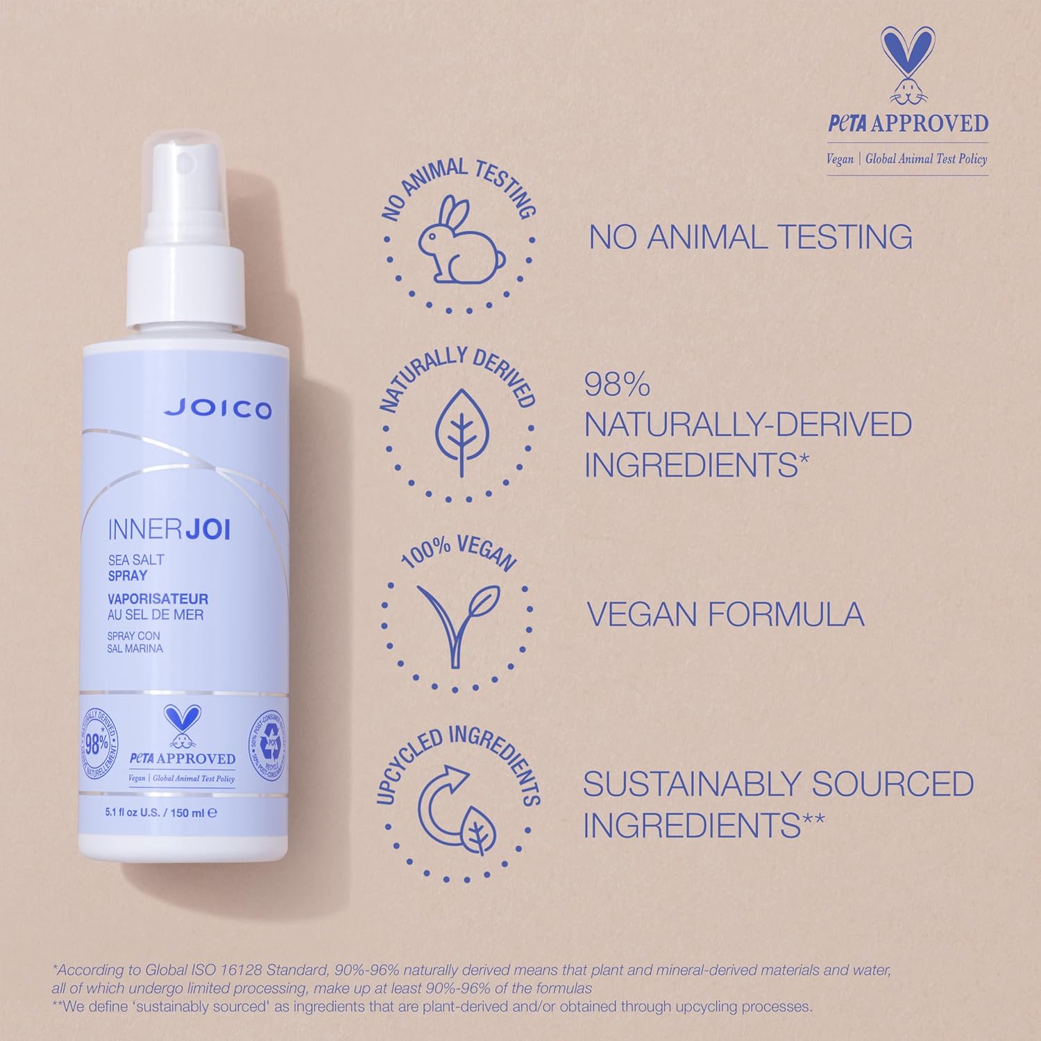 Joico InnerJoi Sea Salt Spray | Styling For All Hair Types | Sulfate & Paraben Free | Naturally-Derived Vegan Formula - Image 5