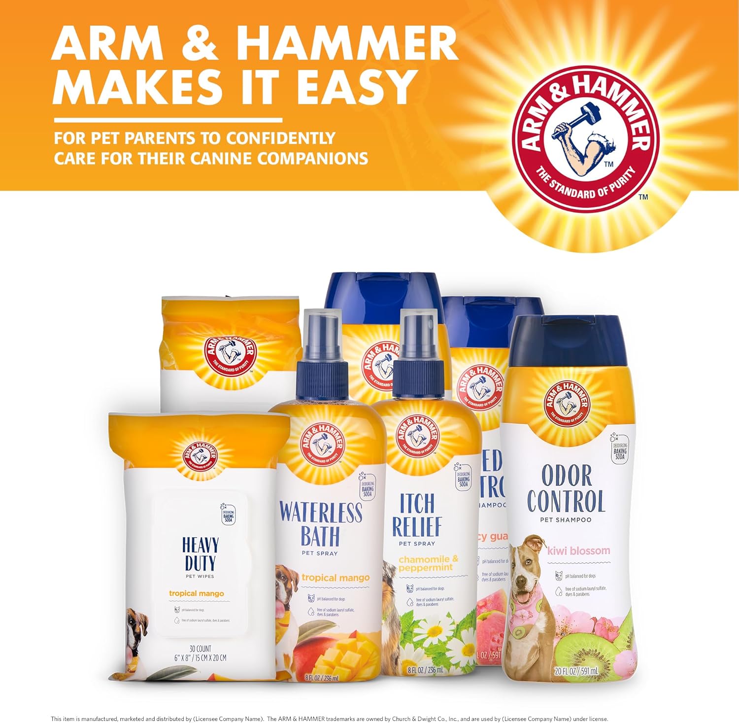 Arm & Hammer Deodorizing Dog Shampoo for Smelly Dogs & Puppies with Baking Soda, Moisturizing Dog Shampoo for Sensitive Skin - Dog Odor Shampoo - Kiwi Blossom Scent, 20 Fl Oz - Image 6