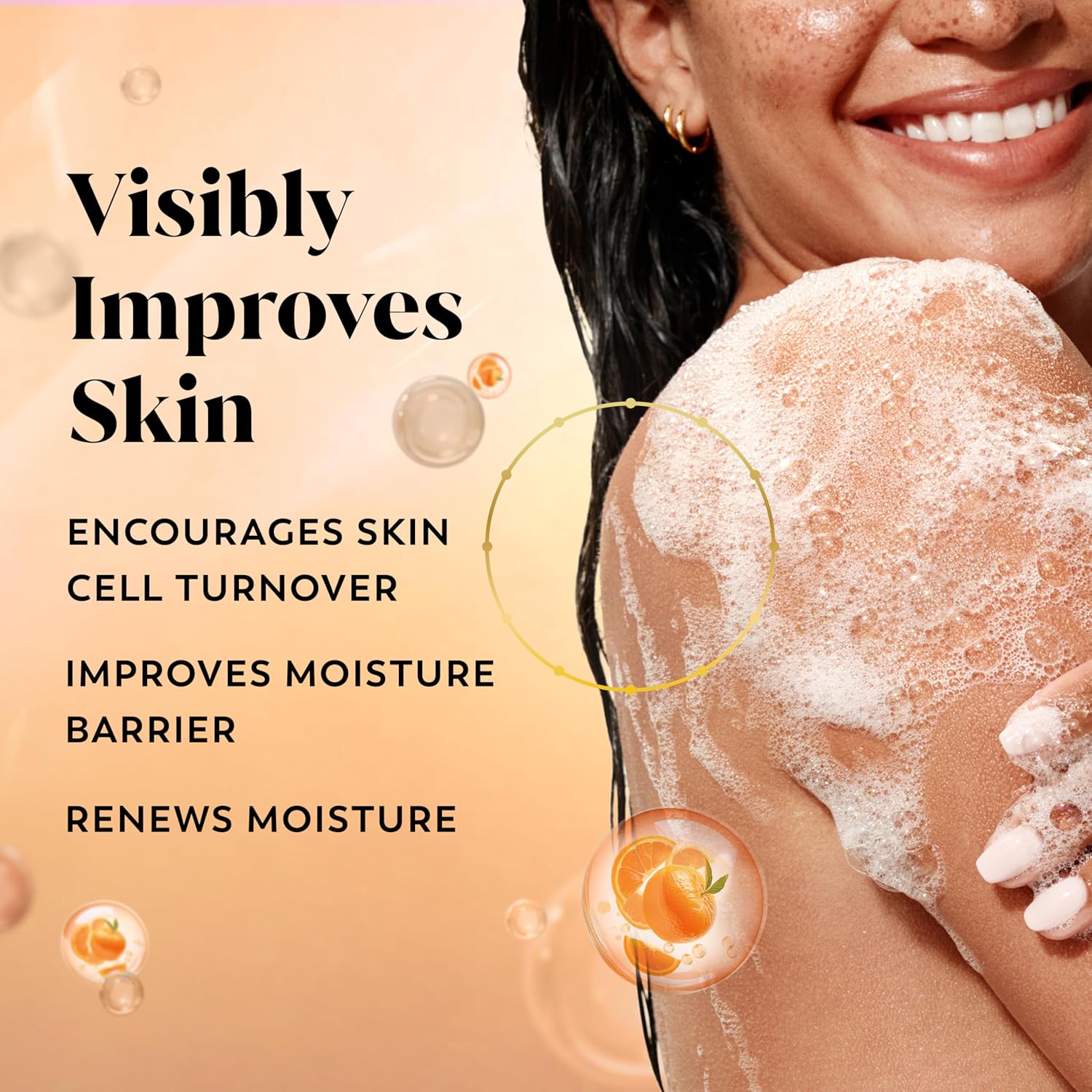 Olay Body Wash for Women, Intensely Hydrating, Pro-Hyaluronic Acid Serum Complex, Renews Moisture, Vitamin B3 Lameller Technology, For All Skin Types, Mandarin Summer Fizz Scent, 20 fl oz - Image 2