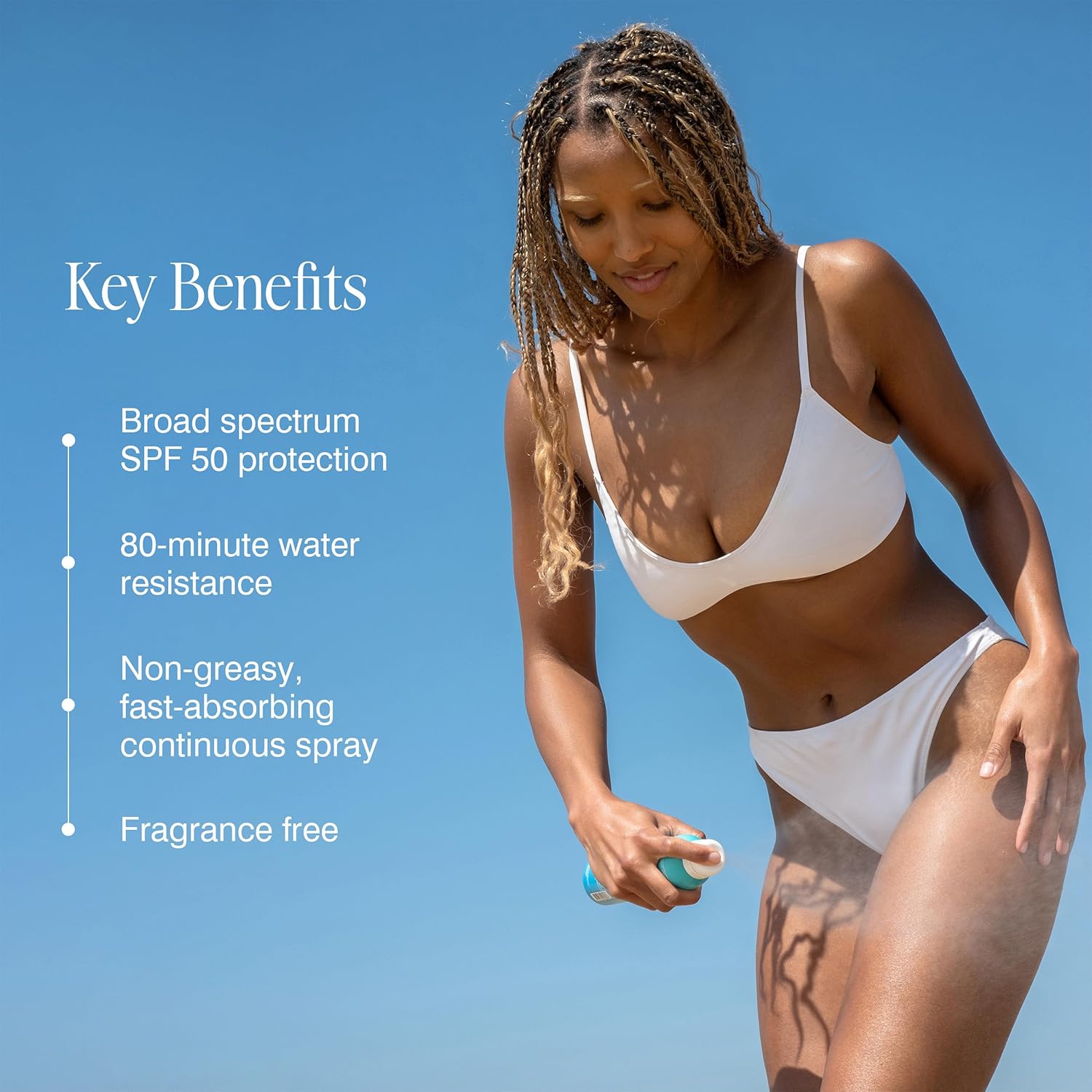 COOLA Organic Sunscreen SPF 50 Sunblock Spray, Dermatologist Tested Skin Care for Daily Protection, Vegan and Gluten Free, Fragrance Free - Image 3