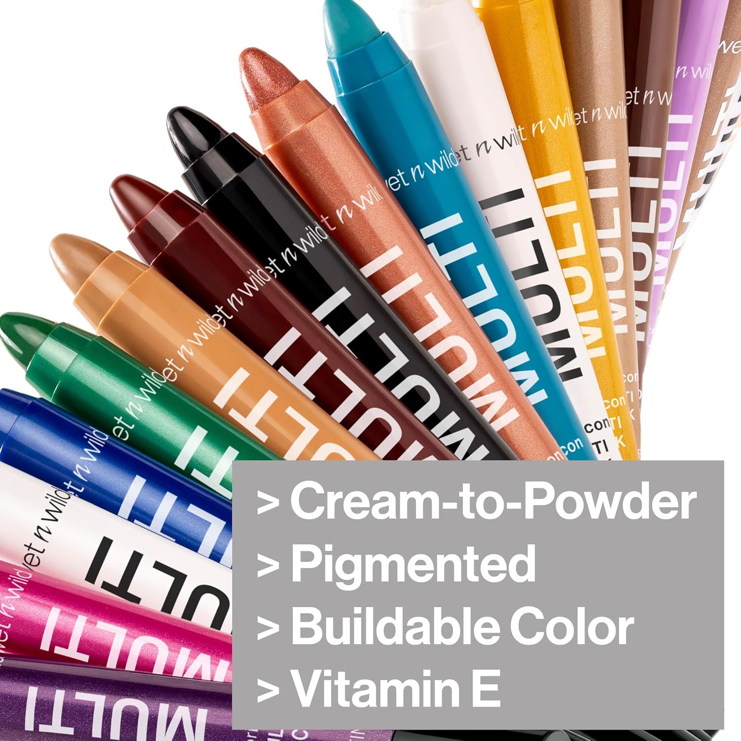 wet n wild Color Icon Cream Eyeliner Eyeshadow Multi-Stick, Moisturizing, Nourishing Velvety Cream-to-Powder Buildable & Blendable Formula, Cruelty-Free & Vegan - Snowy Skies - Image 4