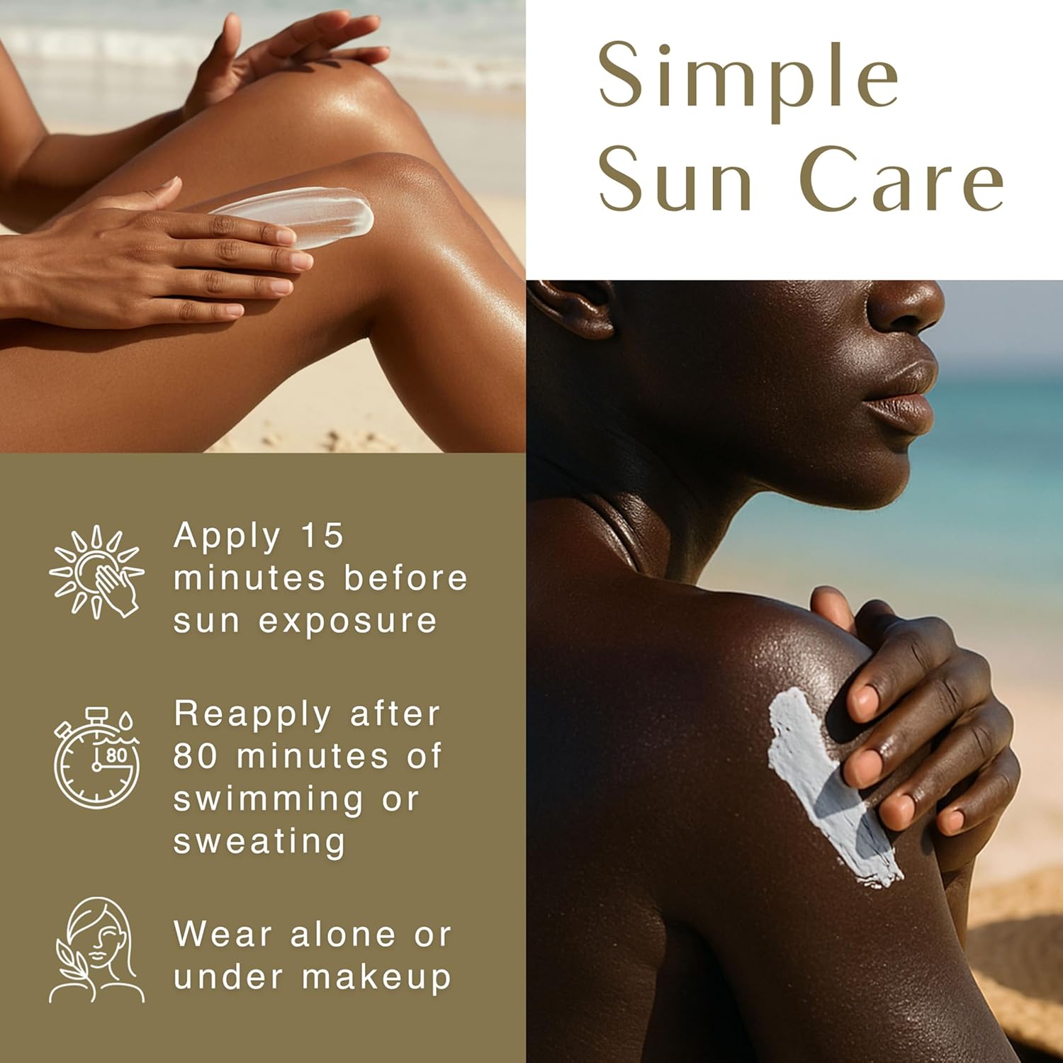 Face & Body Moisturizing Sunscreen Lotion SPF 30, No White-Residue for Melanin Rich Skin (2 Fl. Oz.) - Image 5