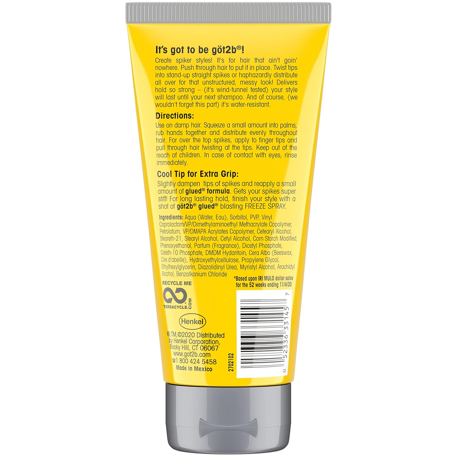 Got2B Glued Styling Spiking Hair Gel 2 - 6 oz tubes + 1 Travel 1.25 oz tube - Image 5