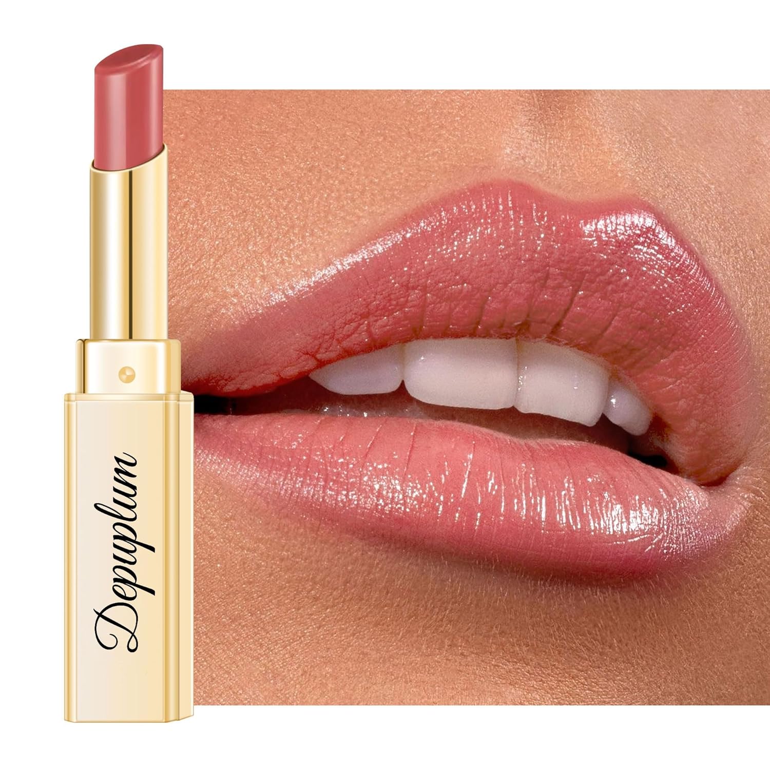 Nude Pink Lipstick for Women Hydrate Cream Lipstick Moisture Lip Gloss Sheer-Medium Coverage Shine Tinted Lip Balm for Dry Lips, DM95 Nude Pink