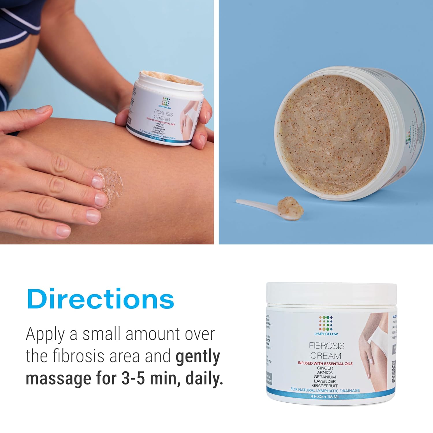 Fibrosis Care Cream After Liposuction and BBL I Use with Lymphatic Drainage Massage After 360 lipo, Brazilian Butt Lift, Tummy Tuck I Works with MLD Body Massager Tools, Faja, lipofoam I 4 Oz - Image 5