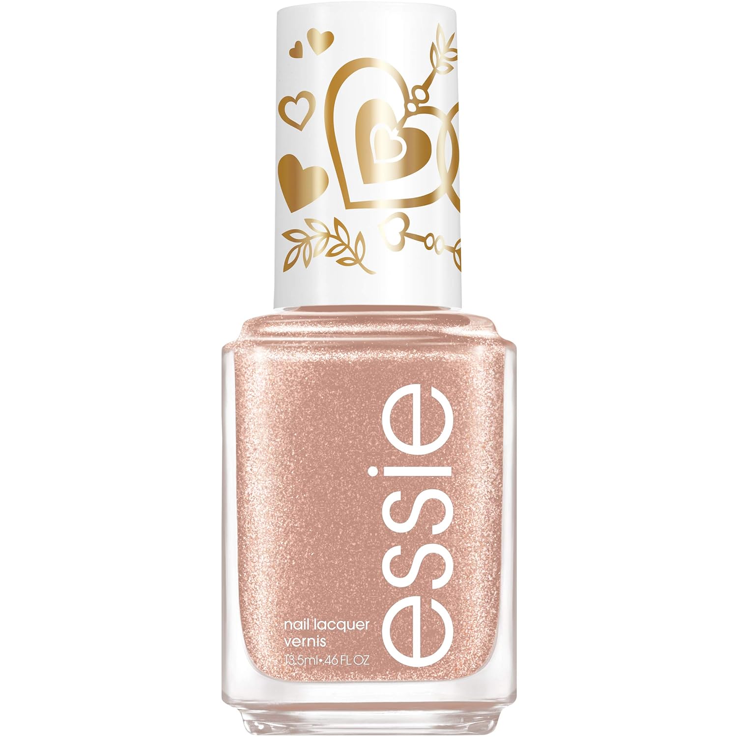 Essie Nail Polish Limited Edition Valentine's Day Collection Rose Nail Color With A Shimmer Finish fluid_ounces, Heart of Gold, 0.46 Ounce