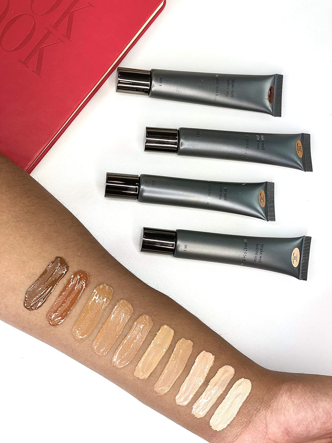 VASANTI Oil-Free Foundation & Concealer in 1 - Liquid Cover-Up (V4) - Full Matte Coverage Long Lasting Paraben-Free Vegan Friendly Makeup - Image 4