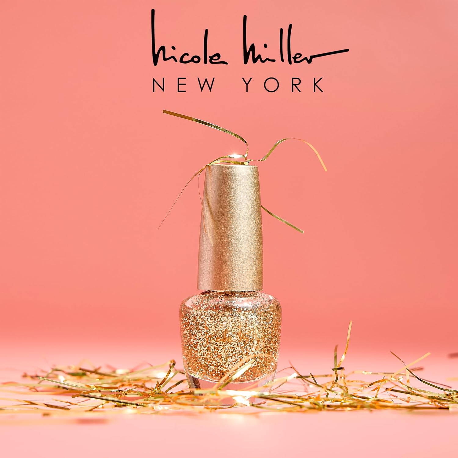 Nicole Miller 5 Piece Pink Shimmery Nail Polish Set, Long-Lasting Shine - Image 7