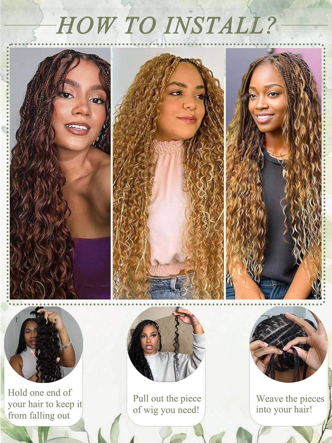 Human Braiding Hair for Boho Braids 18 Inch 100 g 4 Bundles Deep Wave Bulk Human Hair for Braiding No Weft 10A Curly Human Hair Extensions for Braids Wet and Wavy Braid - Image 4