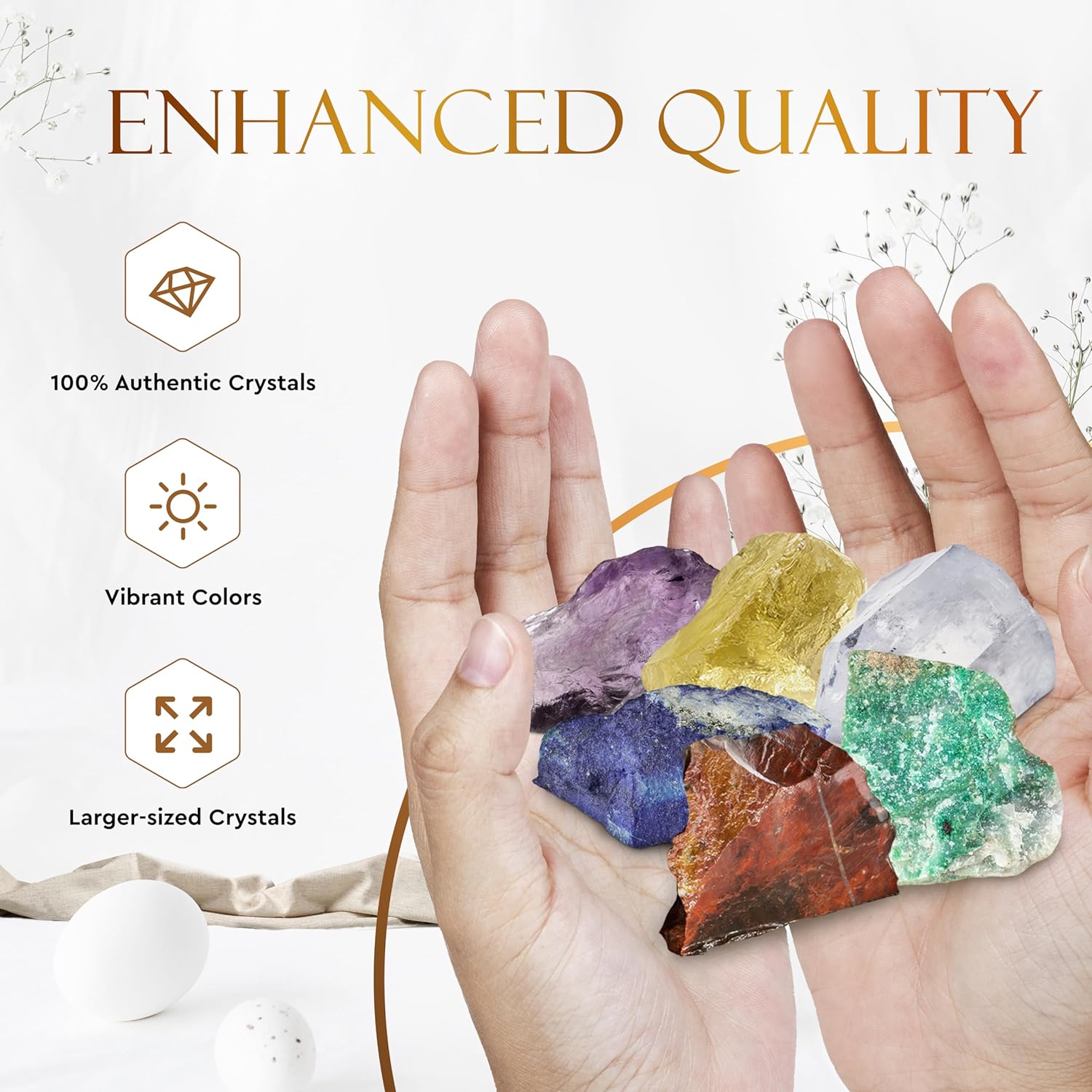 Wyspell Aries Crystal Set - 6 Raw Aries Crystals and Healing Stones - Zodiac Gifts for Women - Aries Healing Gifts - Aries Birthday Gifts - Astrology Gifts - Zodiac Crystal Set - Image 4