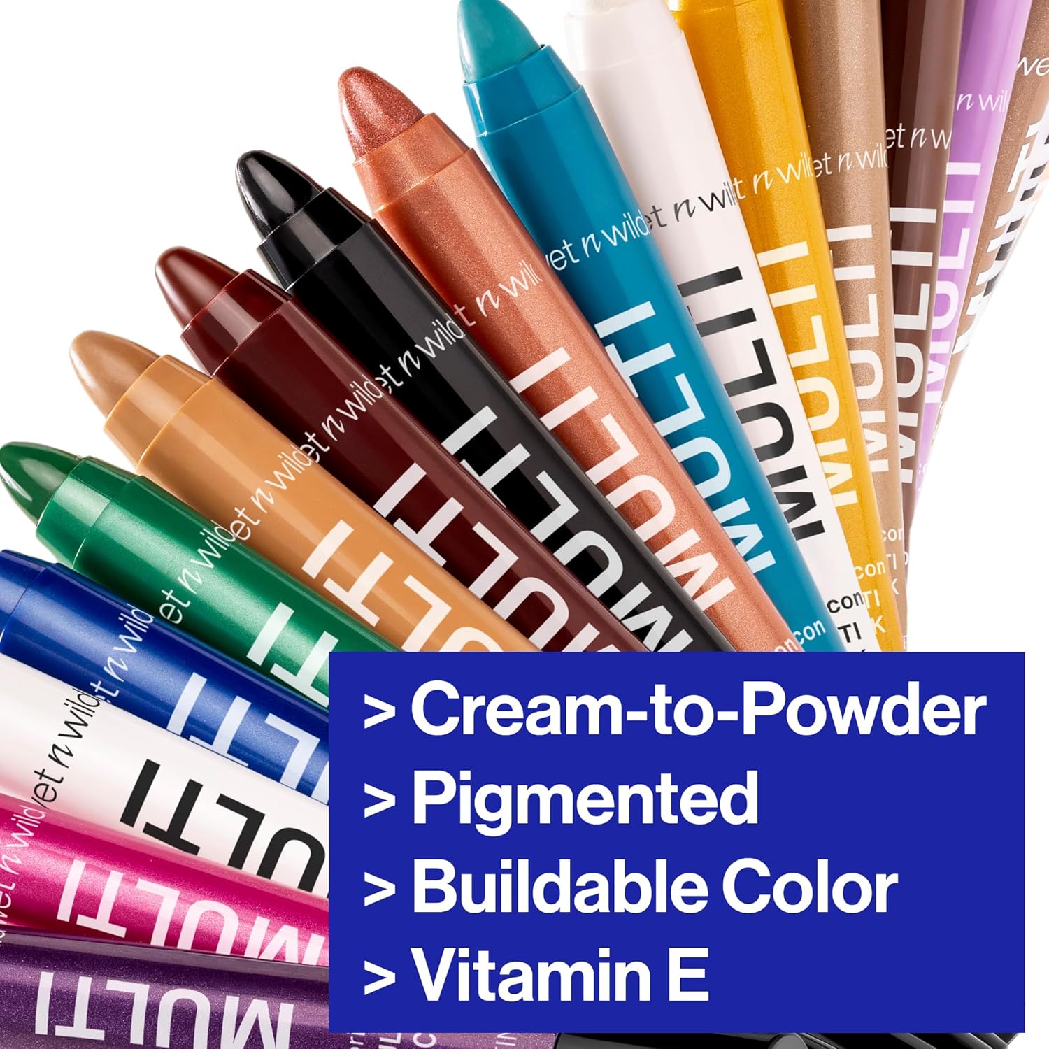 wet n wild Color Icon Cream Eyeliner Eyeshadow Multi-Stick, Moisturizing, Nourishing Velvety Cream-to-Powder Buildable & Blendable Formula, Cruelty-Free & Vegan - Blue Me Away - Image 4