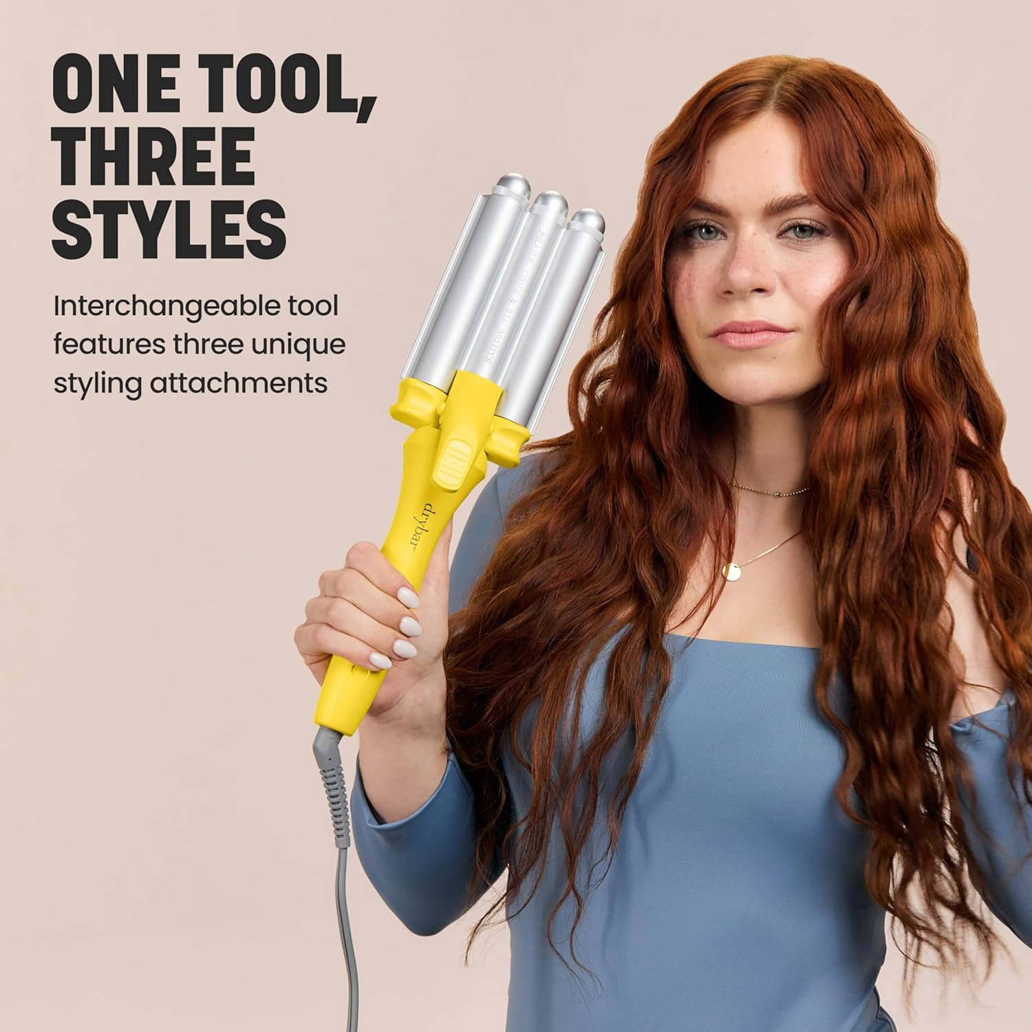 Drybar The Mixologist Interchangeable Styling Iron | One Tool with Three Different Hair Styles of Waves and Curls, Reduces Frizz, Adds Shine, Maintains Healthy Locks for all Hair Types - Image 7