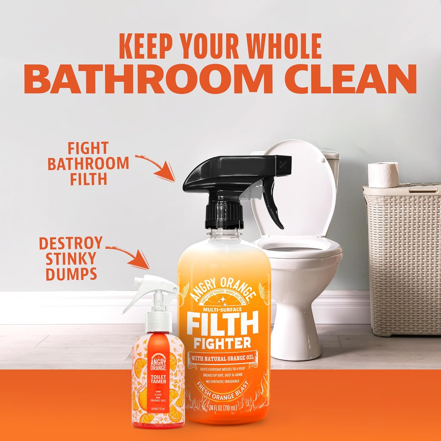 ANGRY ORANGE Toilet Tamer Bathroom Spray - Citrus Orange Spice - 6 oz - Image 9