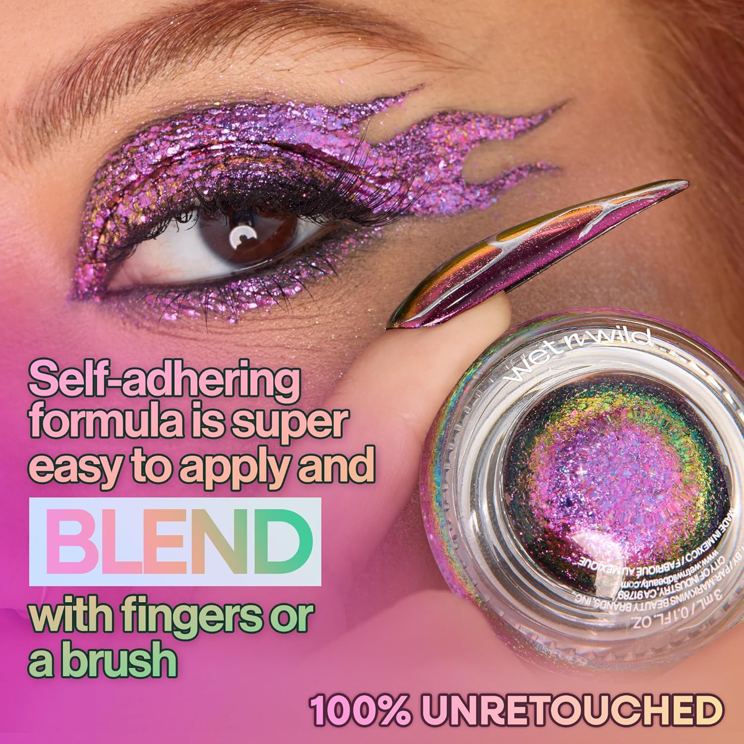 wet n wild Chameleon Chrome Eyeshadow Foil, Multi-Chromatic Light-Reflecting Pigments, Self-Adhering & High-Impact Color, Long-Lasting & Blendable Formula, Cruelty-Free & Vegan - Matrix Moves - Image 4