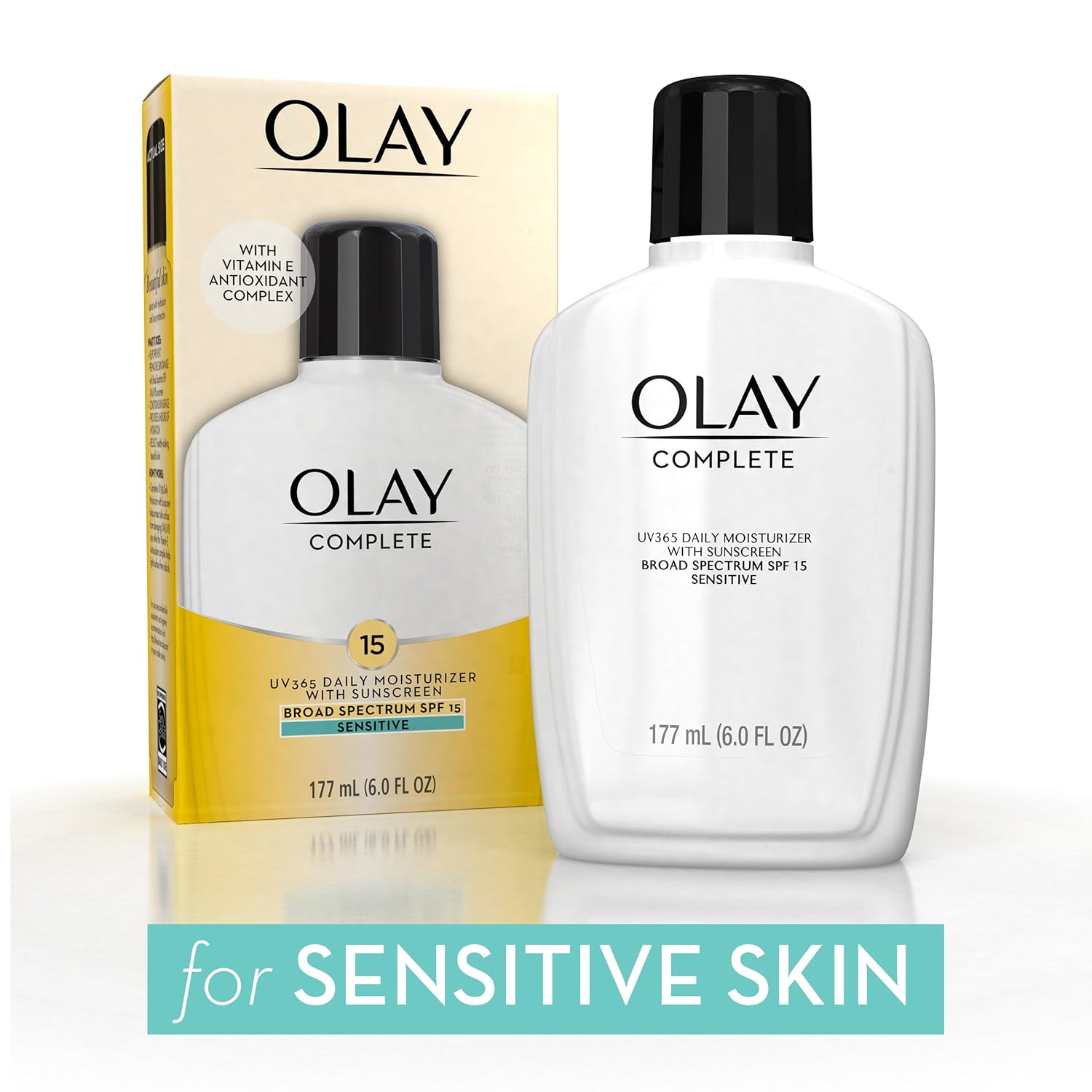 Olay Complete All Day Moisturizer Lotion with Sunscreen SPF 15 for Sensitive Skin, 6.0 fl oz (Pack of 2) - Image 8