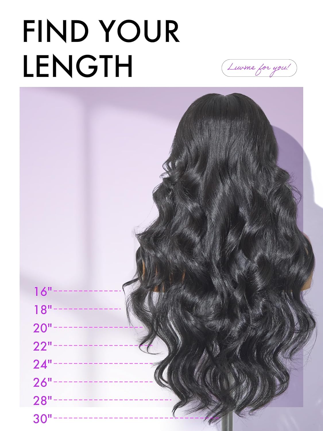 LUVME HAIR All-Day Comfort™ Loose Body Wave 5x5 Lace Front Wigs Human Hair Glueless Wigs Human Hair Pre Plucked Pre Cut Long Black Wig Lace Closure Wigs Frontal Wigs Human Hair - Image 9