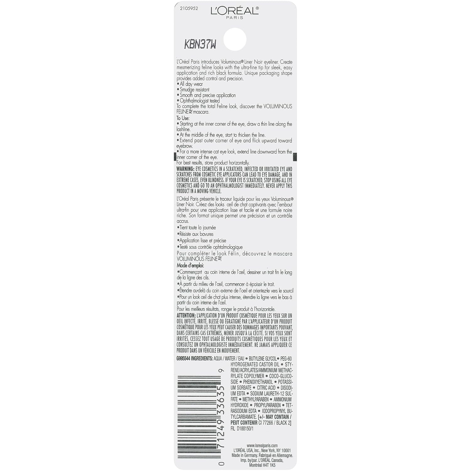 L'Oreal Paris Voluminous Smoldering Eyeliner, Blackest Black (Packaging May Vary) - Image 5