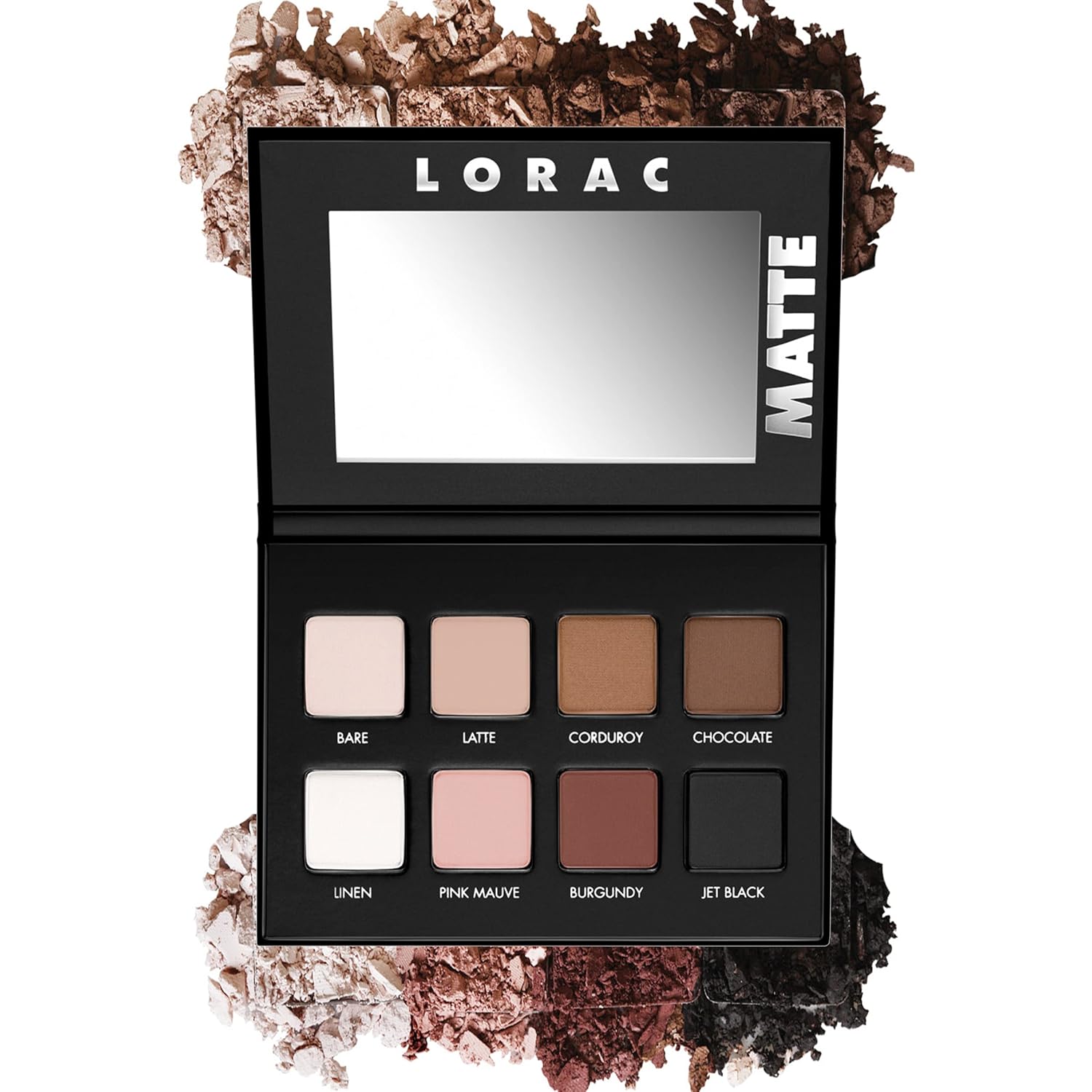 LORAC PRO Matte & Shimmer Eyeshadow Palette, Metallic High Pigmented, Mirror Compact - Image 7