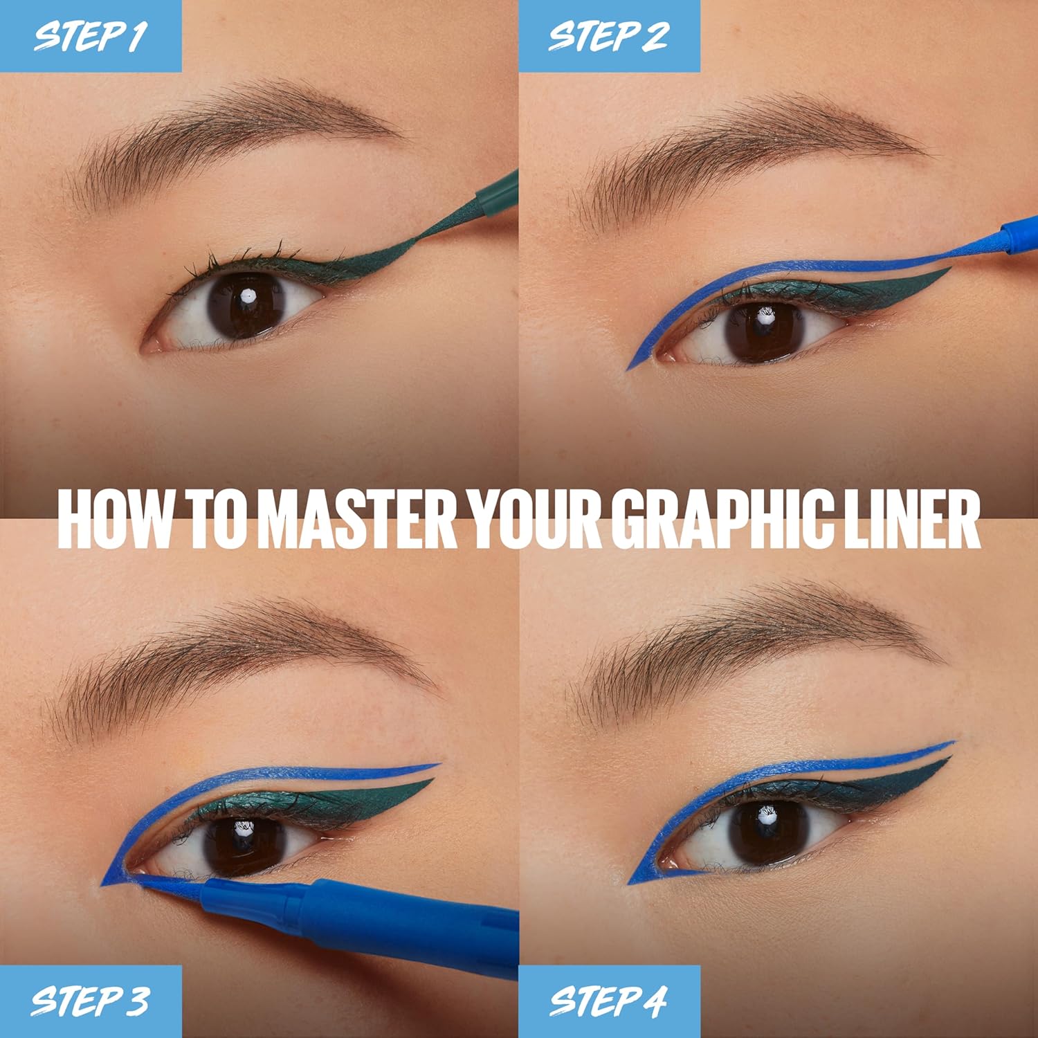 Maybelline Master Precise All Day Liquid Eyeliner, Waterproof Eyeliner Makeup for up to 30HR Wear, Cobalt Blue, 1 Count - Image 6