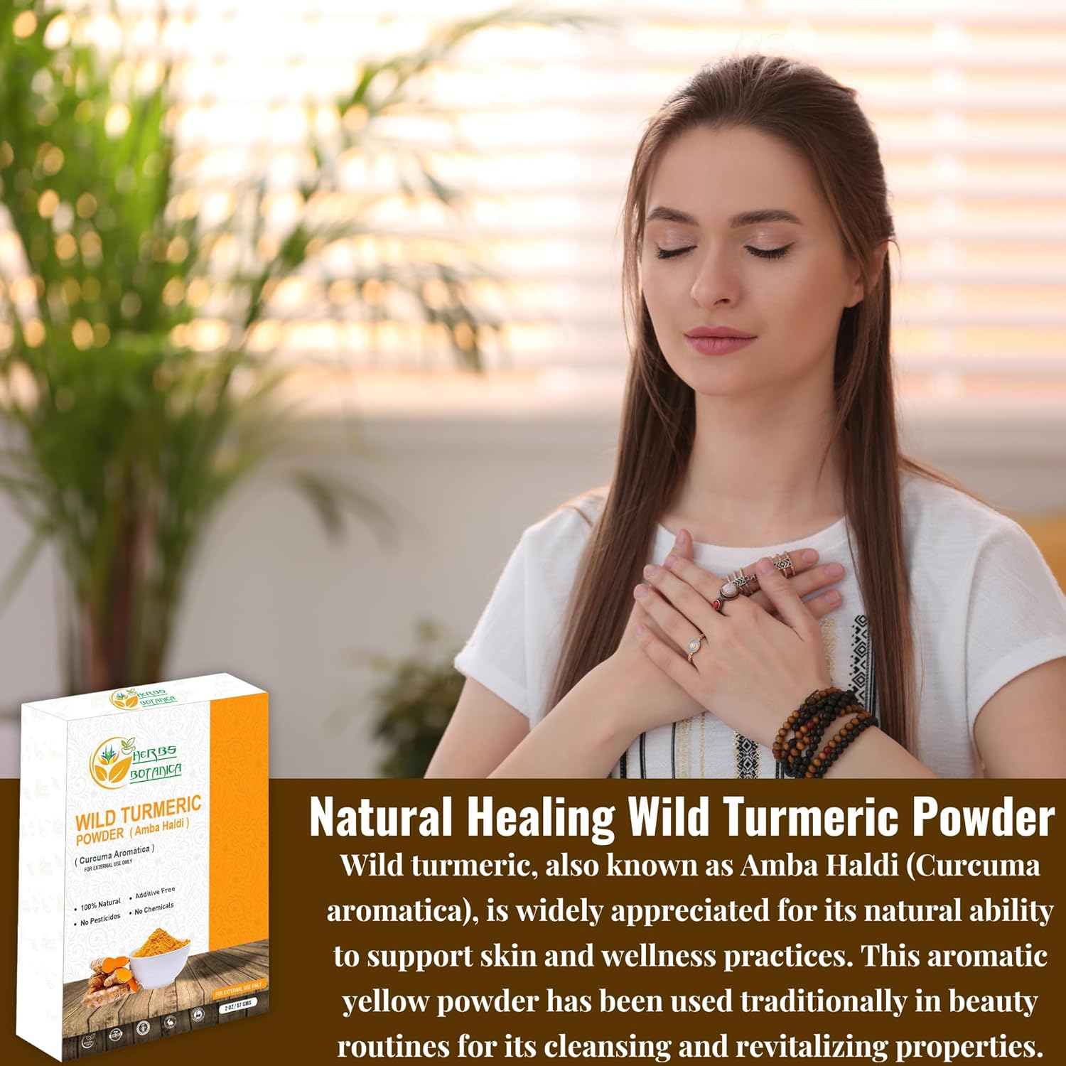 Wild Turmeric Powder 100% Pure & Natural Kasturi Haldi for Face, Skin Care & DIY Beauty Natural Face Mask Powder 2 oz - Image 5