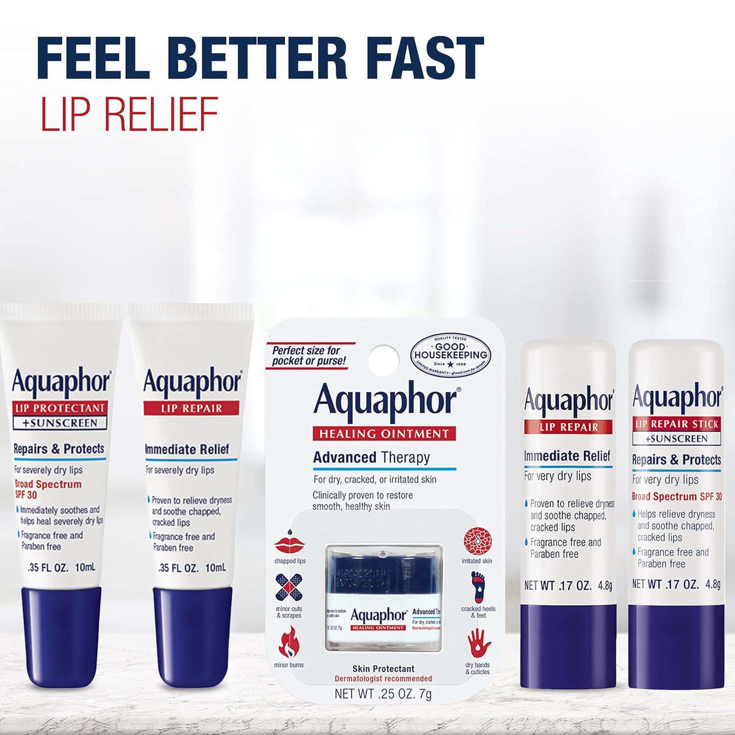 Aquaphor Lip Protectant and Sunscreen Ointment - Broad Spectrum SPF 30 - Relieves Chapped Lips - .35 fl. Oz. Tube - Image 11