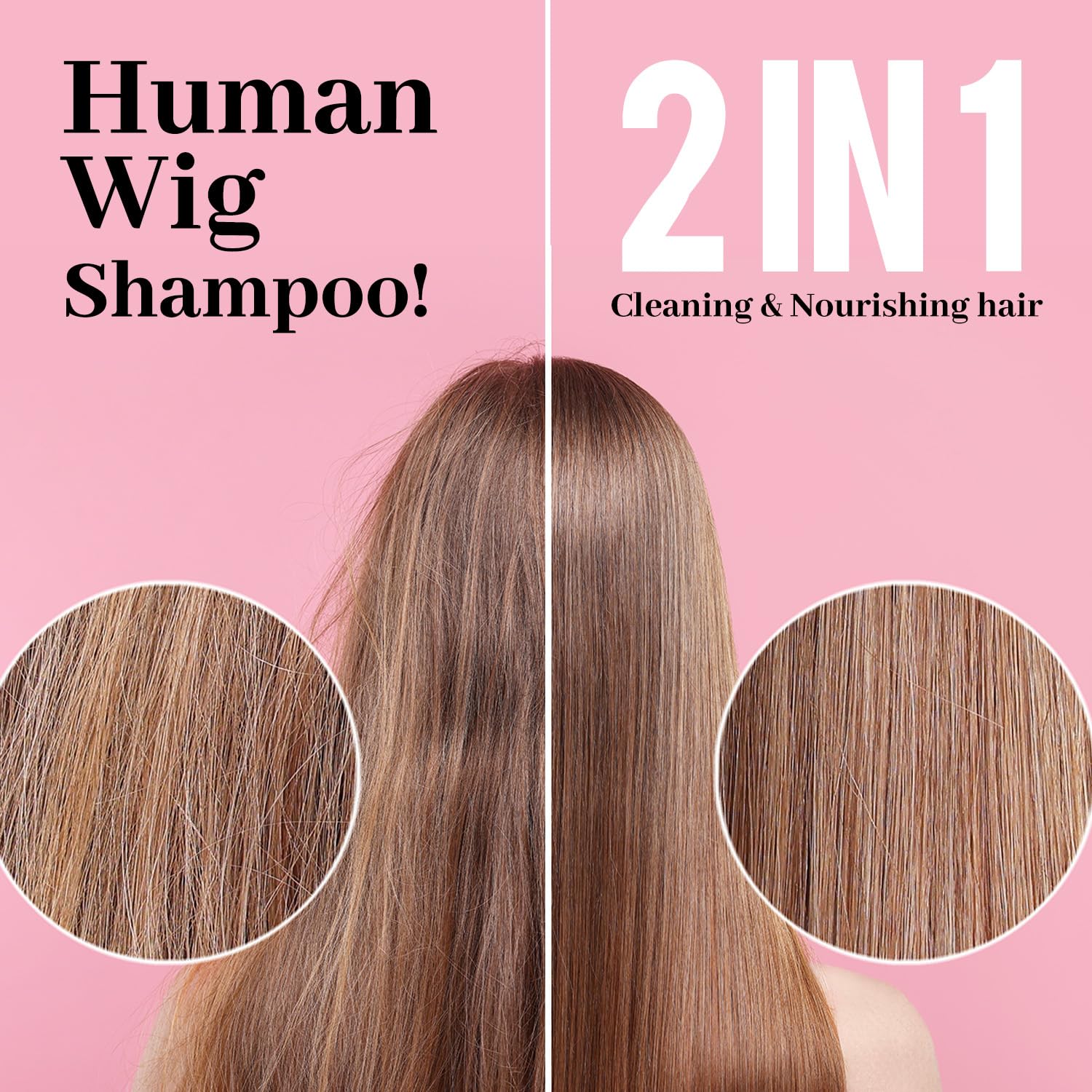 Immetee 2 In 1 Wig Shampoo and Conditioner for Natural Wigs, 120ml Capacity - Image 4
