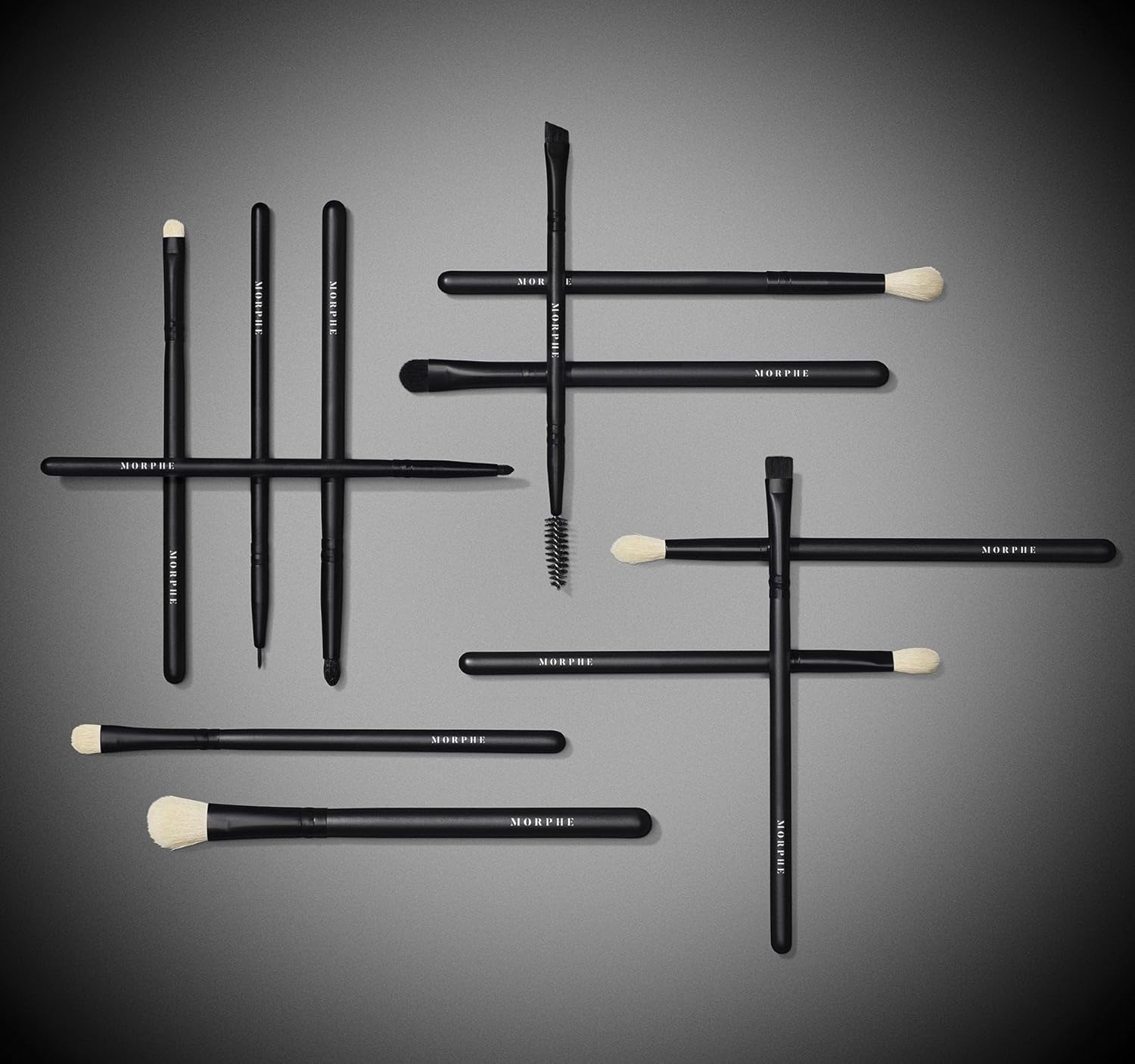 Morphe Eye Obsessed Makeup Brushes - 12 Piece Eyeshadow Brush Set - Lining, Blending & Angled Eyeshadow Brushes - Made with Natural & Synthetic Bristles and Includes Makeup Brush Case (12 Count) - Image 8