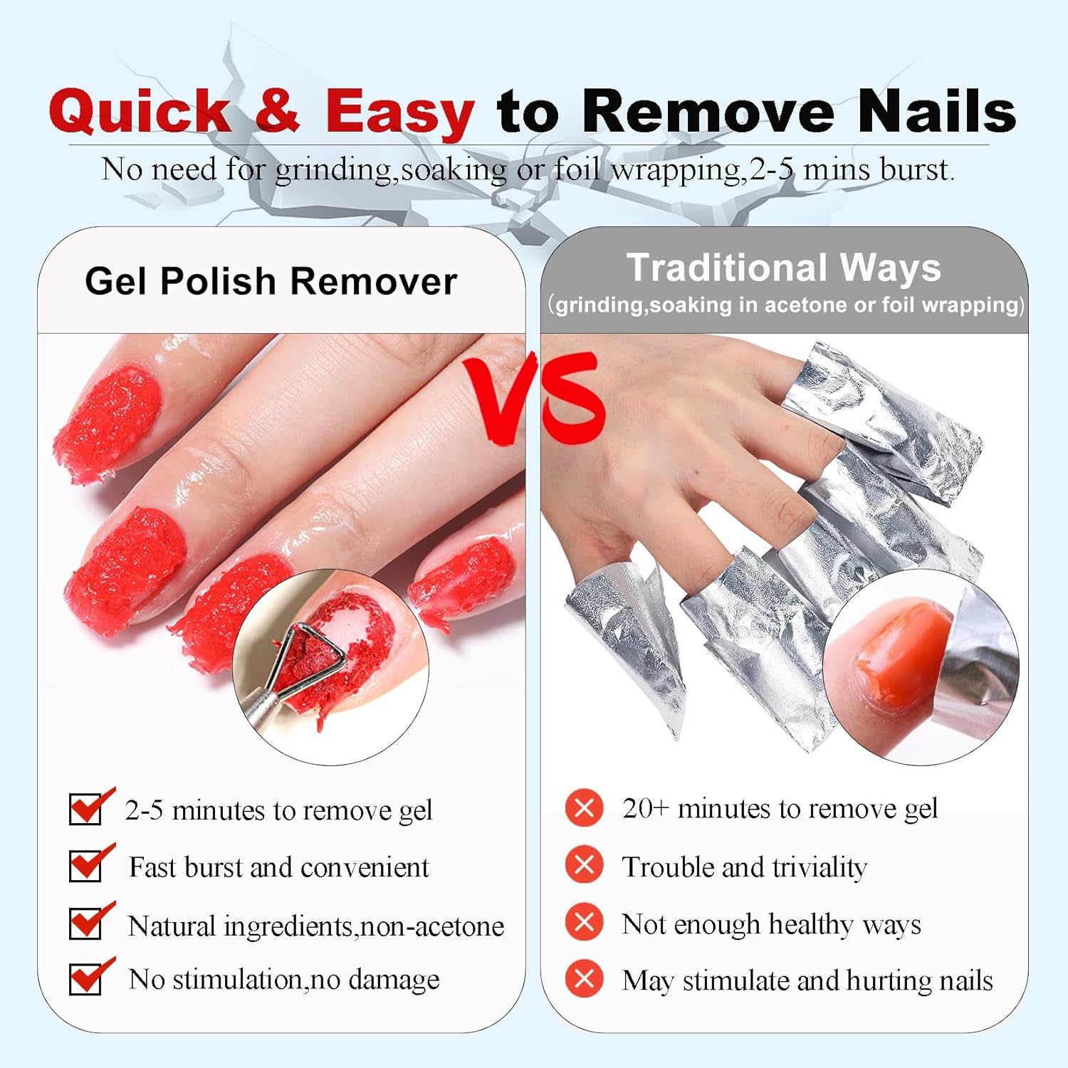 Gel Nail Polish Remover – Fast, No Soak & No Foils, Safe for Natural Nails, Healthy, Low Odor, Quick Gel Removal in 2-5 Minutes – For Nail Polish & Nail Art, At-Home Manicure Solution - Image 7