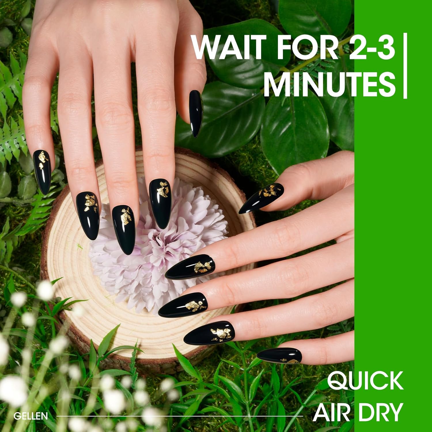 GELLEN Green Regular Nail Polish Non Gel, Fast Air Drying Full Size Green Nail Polish No UV Light Needed Spring Summer Dark Light Grass Forest Jungle 6 Colors Set for Women Manicure St. Patrick's Day - Image 3