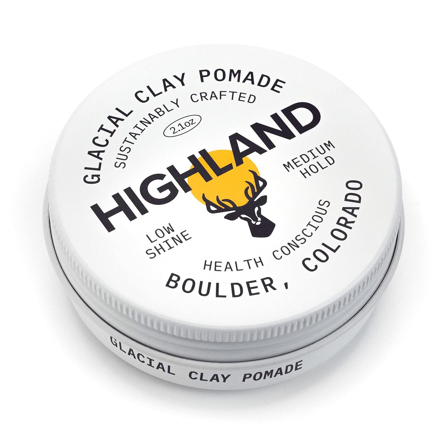 Highland Glacial Hair Clay Pomade - Award winning hair styling clay for men and women made with 100% all natural and organic ingredients that promote hair and scalp health. Low shine, Medium Hold. - Image 7