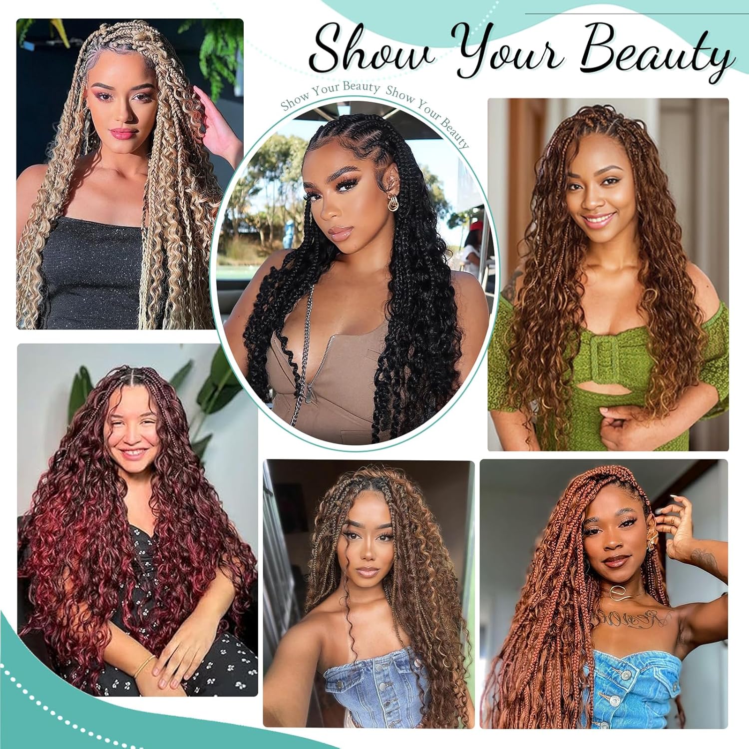 Human Braiding Hair for Boho Braids Human Hair 110g 16 Inch Curly Boho Hair for Braiding Knotless 12A Deep Wave Bohemian 3 Bundles/Pack Caramel Honey Blonde - Image 6