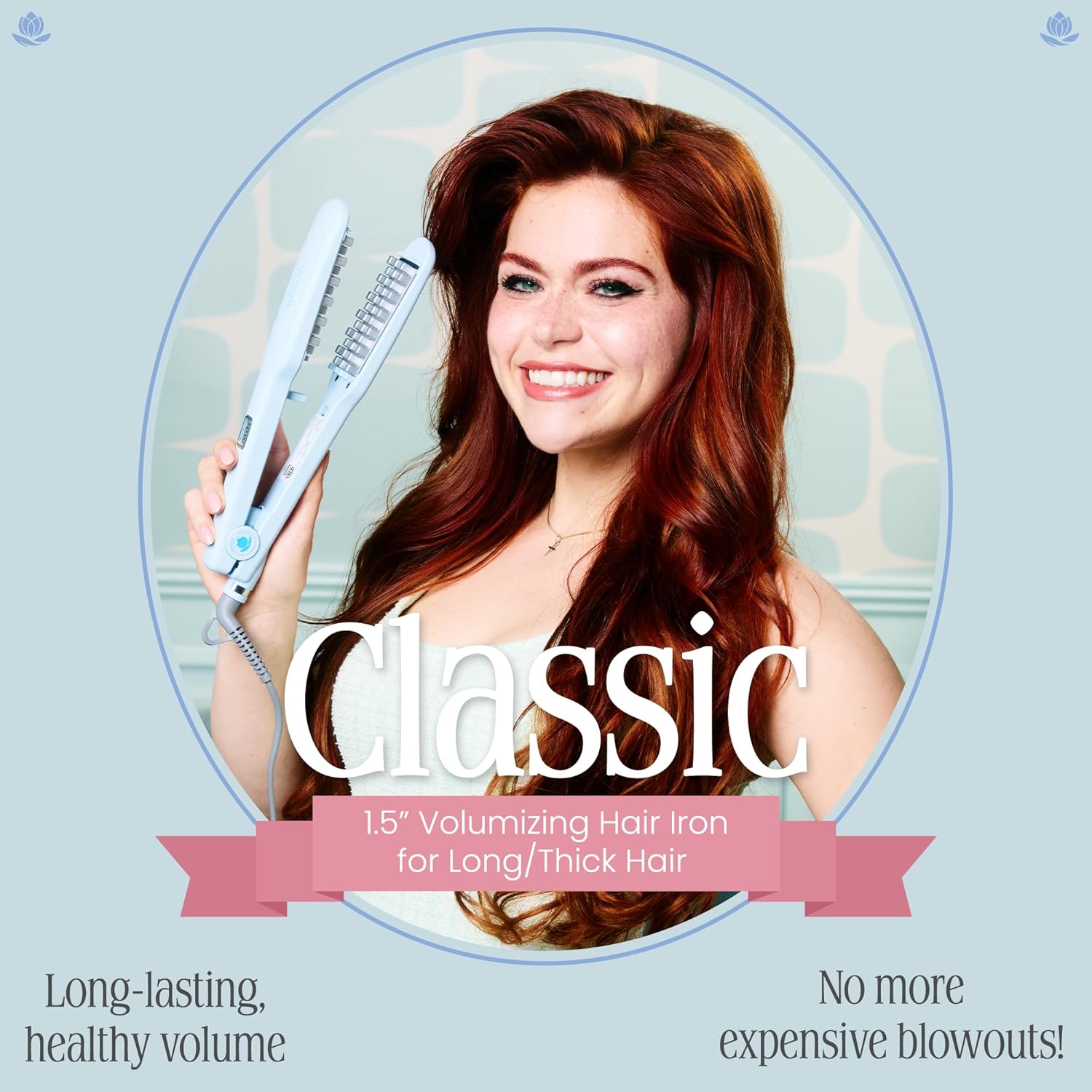 VOLOOM Classic 1-1/2” Inch Professional Volumizing Ceramic Flat Iron - Hair Volumizer & Styling Tool with Adjustable Temp & Auto Shut-Off for Lasting Volume for Thicker Hair - Heat Resistant Case - Image 2