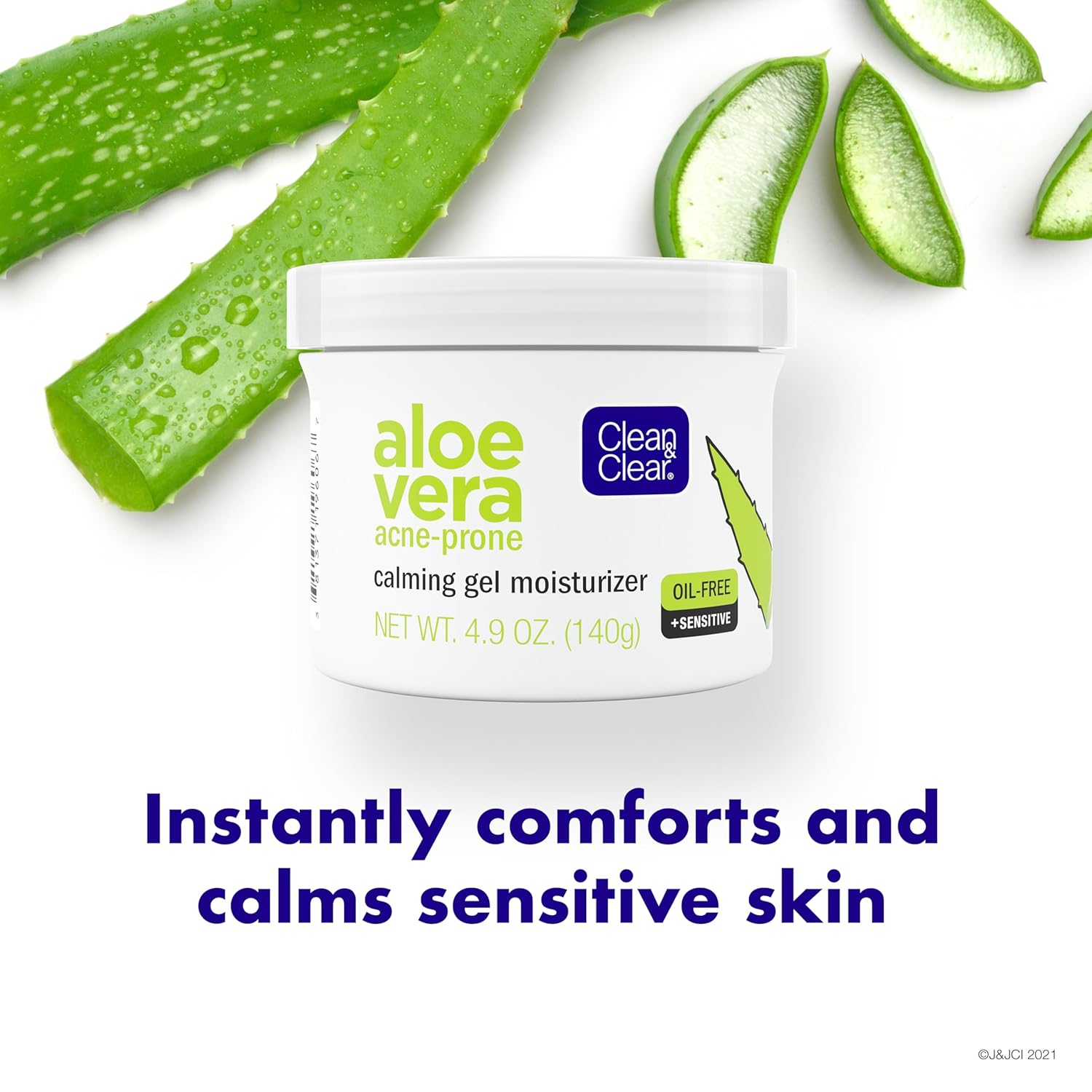 Clean & Clear Aloe Vera Calming Gel Facial Moisturizer for Acne-Prone Skin 4.9 Oz - Image 3
