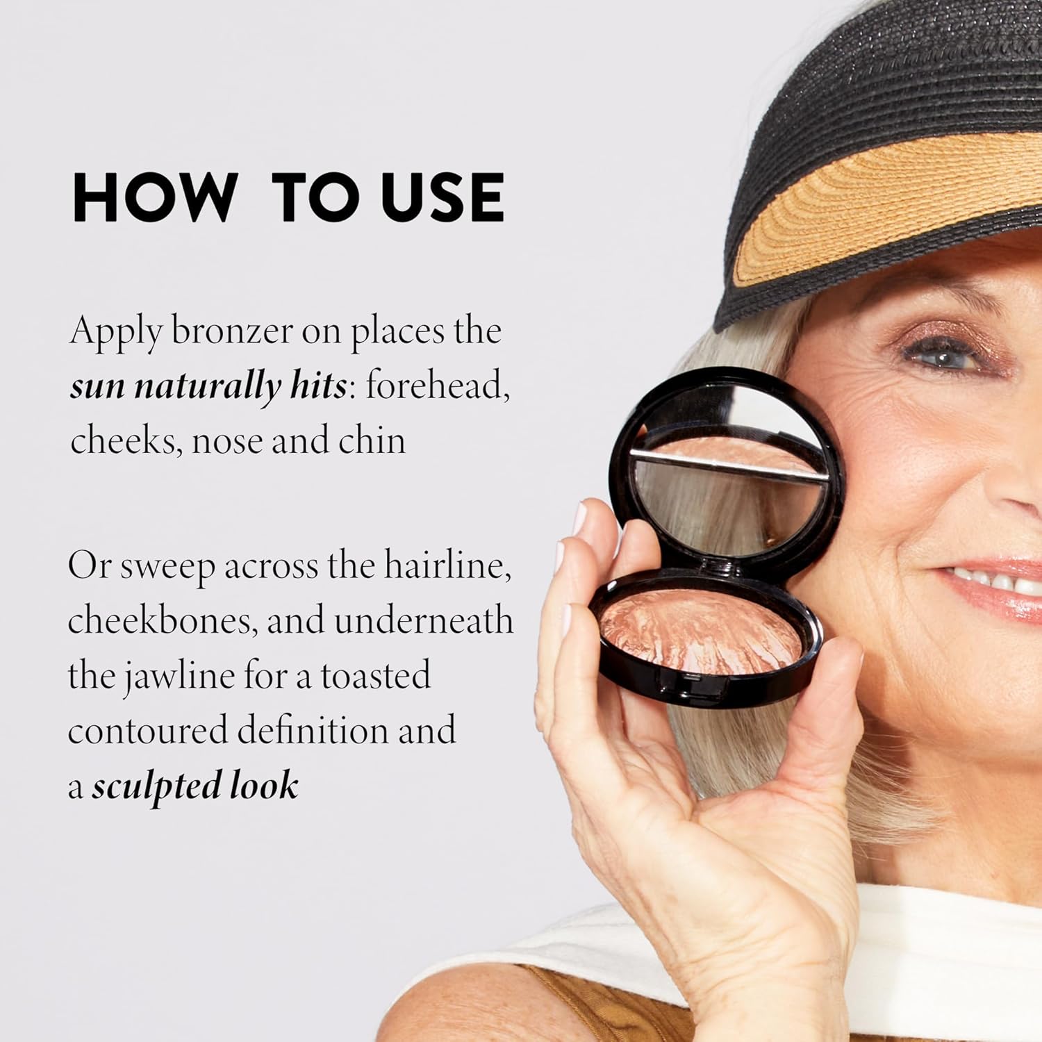 LAURA GELLER NEW YORK Baked Bronze-N-Brighten Bronzer Powder - Fair - Natural Bronze Glow - Image 6